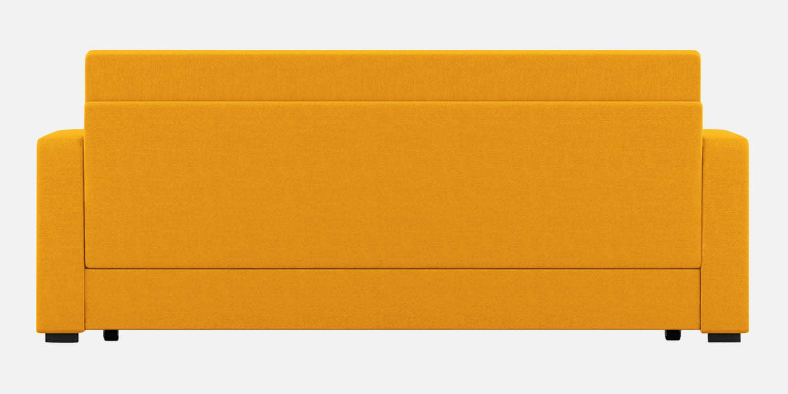 Calra Fabric 3 Seater Pull Out Sofa Cum Bed In Bold Yellow Colour With Storage - Febonic Living