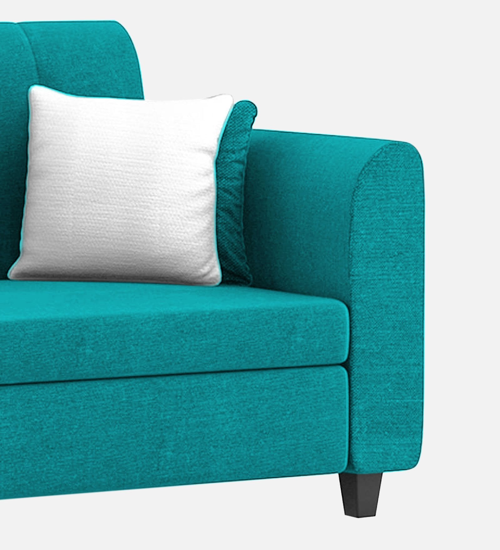 Denmark Fabric 1 Seater Sofa In Sea Green Colour - Febonic Living