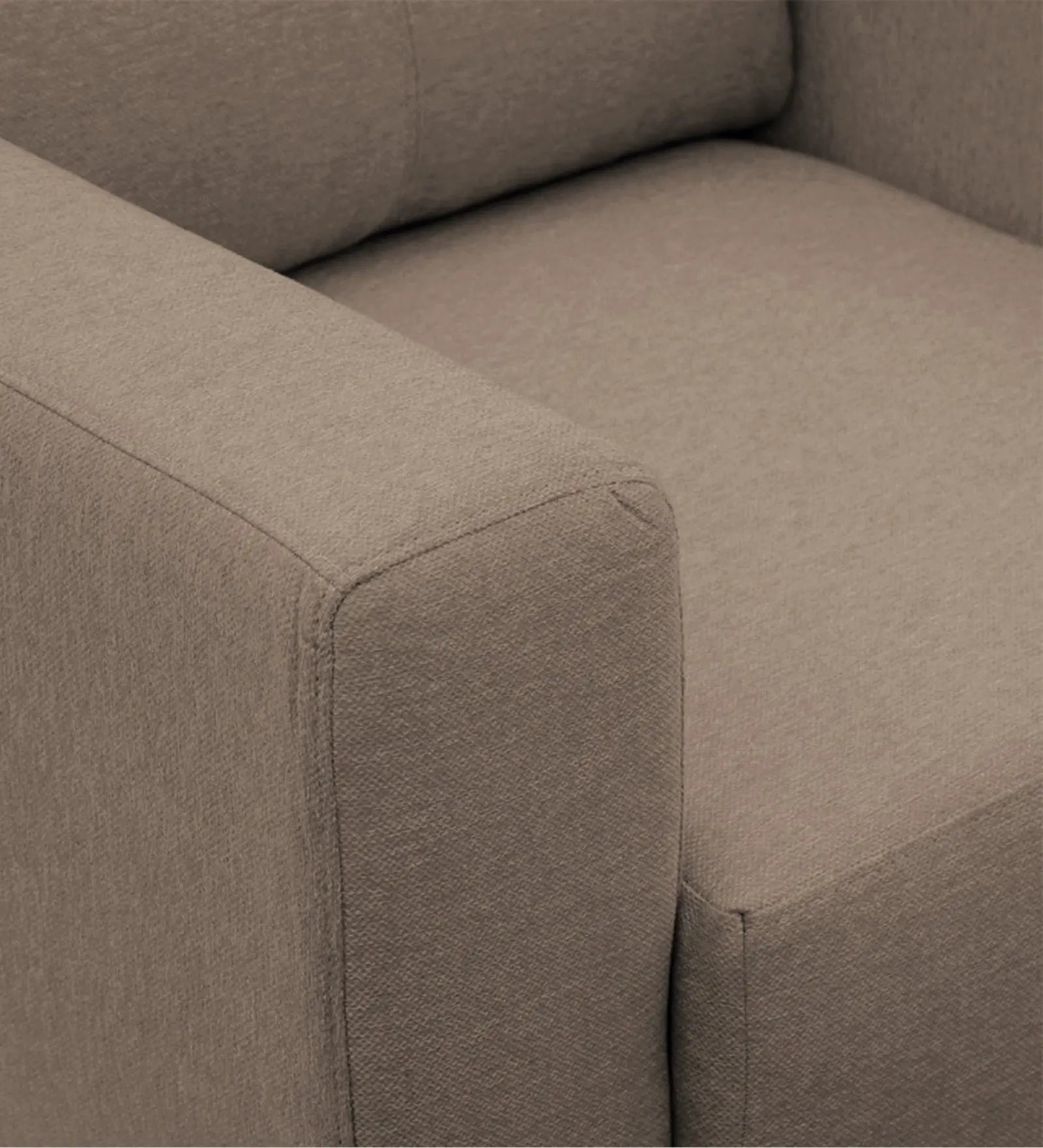 Burban Fabric 1 Seater Sofa In Nut Beige Colour Febonic Living