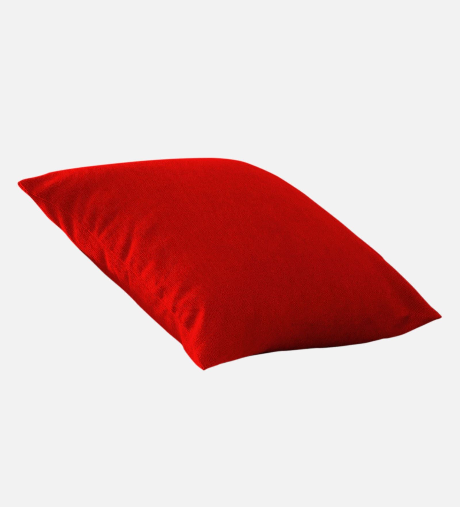 Kaya Fabric Geometric 20x20 inches Cushion + Covers (Pack of 2) In Ruby Red Colour - Febonic Living