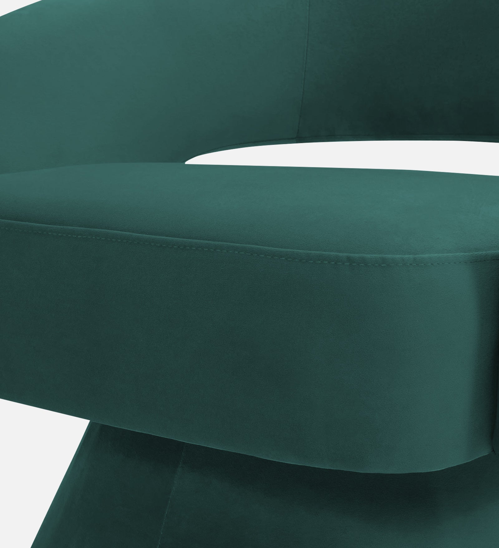 Pendra Velvet Swivel Chair In Pine Green Colour - Febonic Living