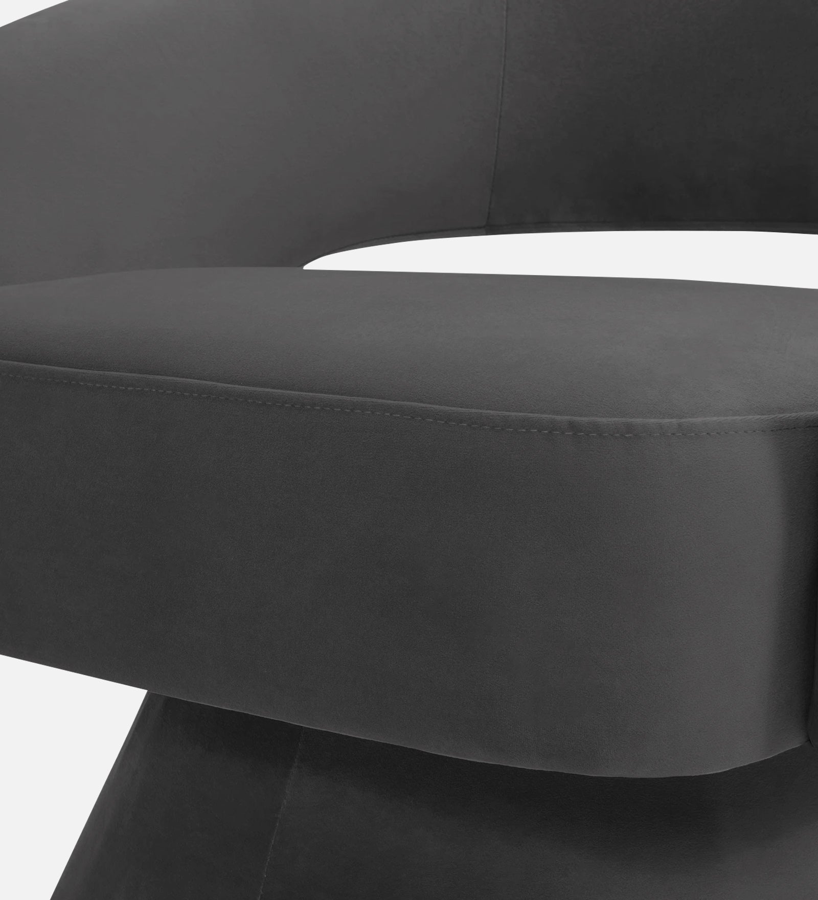 Pendra Velvet Swivel Chair In Davy Grey Colour - Febonic Living