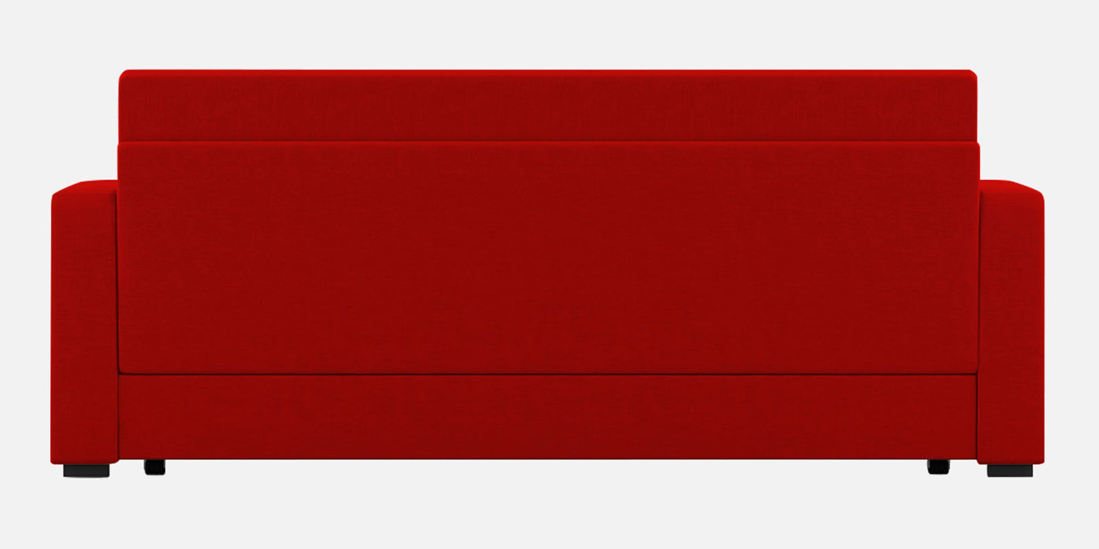 Calra Fabric 3 Seater Pull Out Sofa Cum Bed In Ruby Red Colour With Storage - Febonic Living