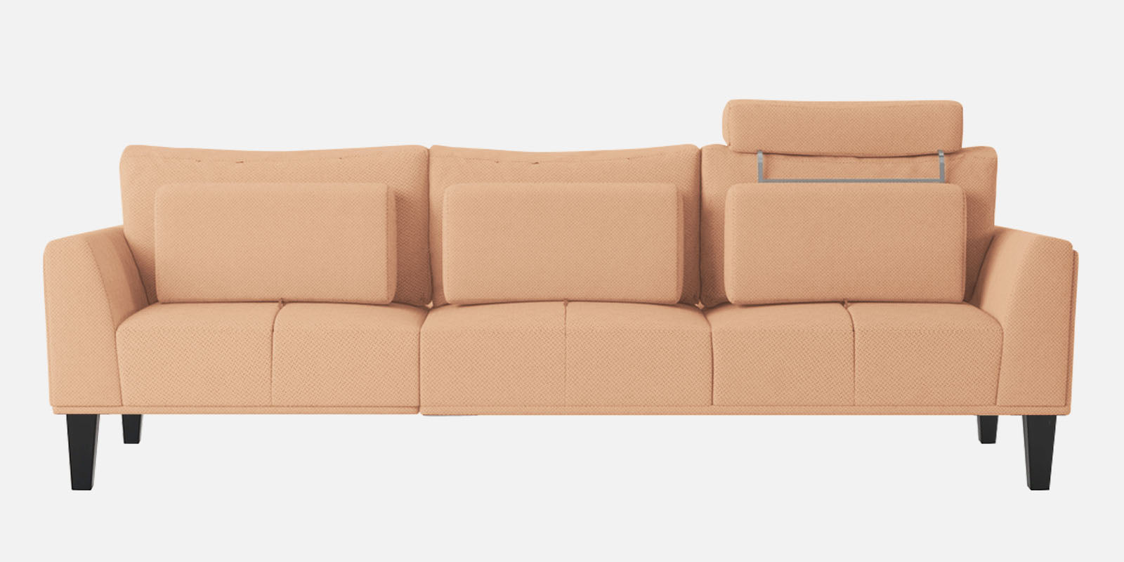 Como Fabric LHS Sectional Sofa (3+Lounger) In Cosmic Beige Colour - Febonic Living