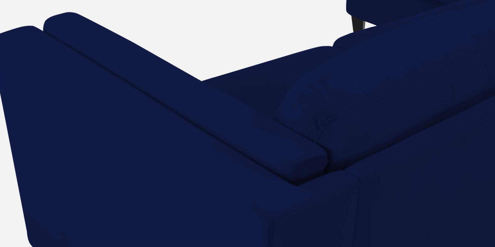 Jasper Velvet Rhs Sectional Sofa 3 Lounger In Dark Blue Colour - Febonic Living