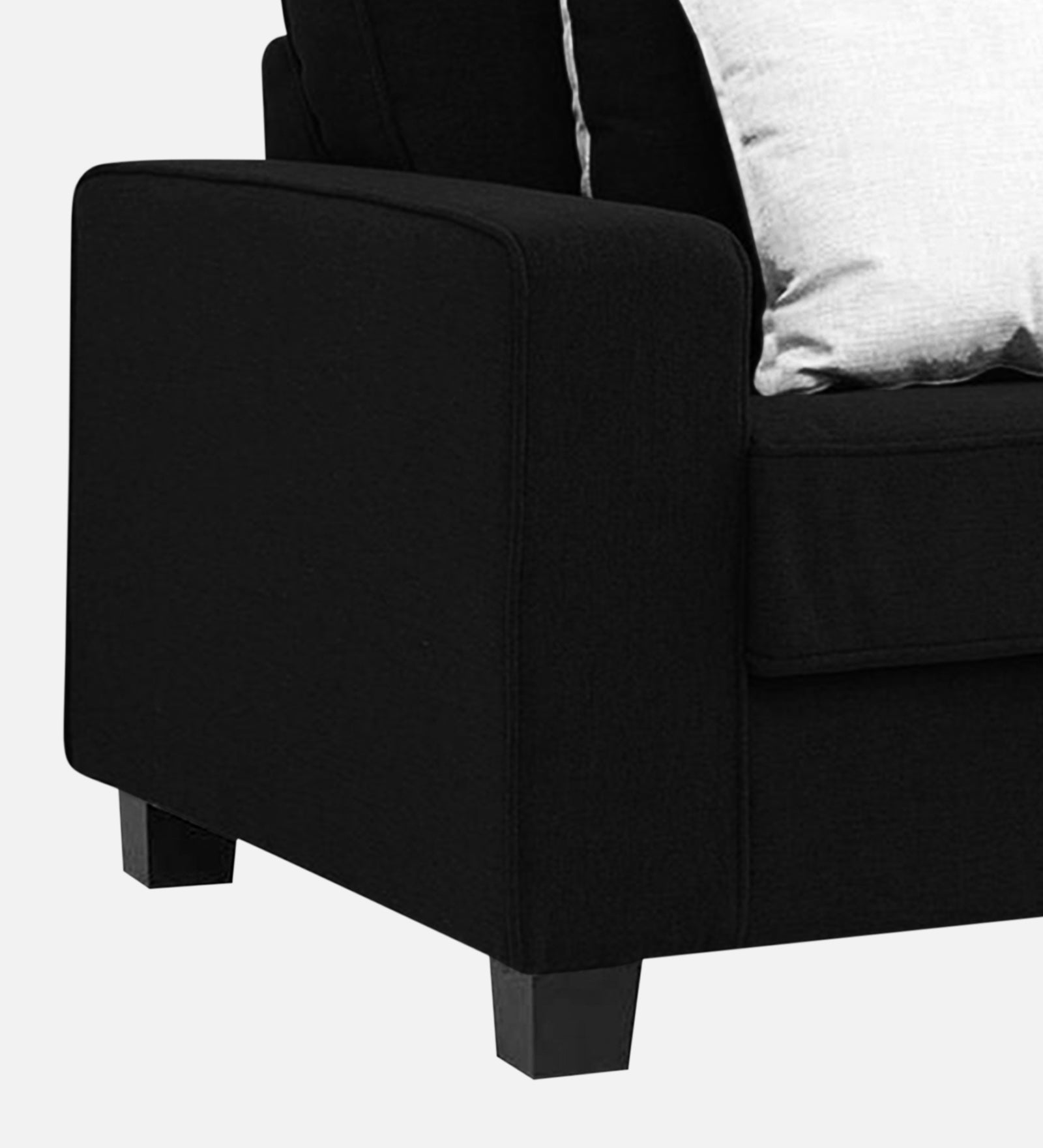 Ladybug Fabric 1 Seater Sofa In Zed Black Colour - Febonic Living