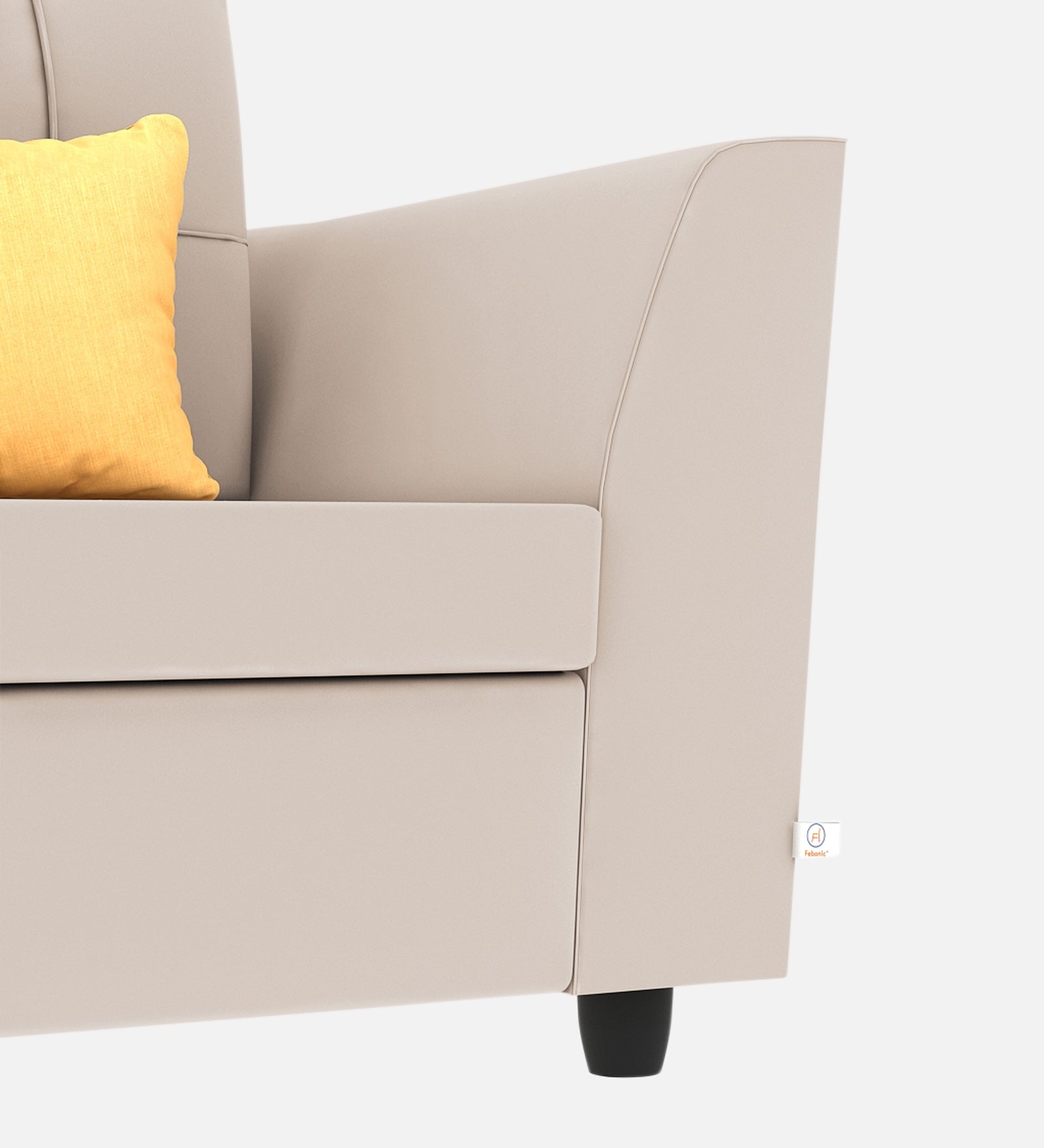 Nestin Velvet 1 Seater Sofa In Camel Beige Colour - Febonic Living