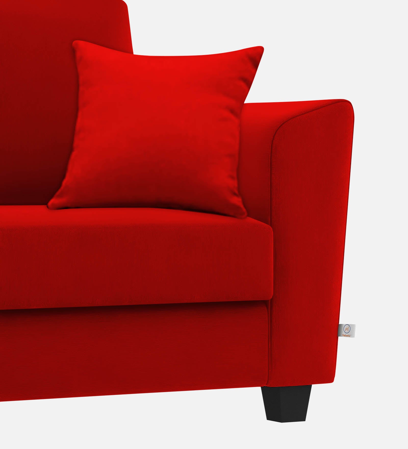 Daku Fabric 1 Seater Sofa In ruby red Colour - Febonic Living