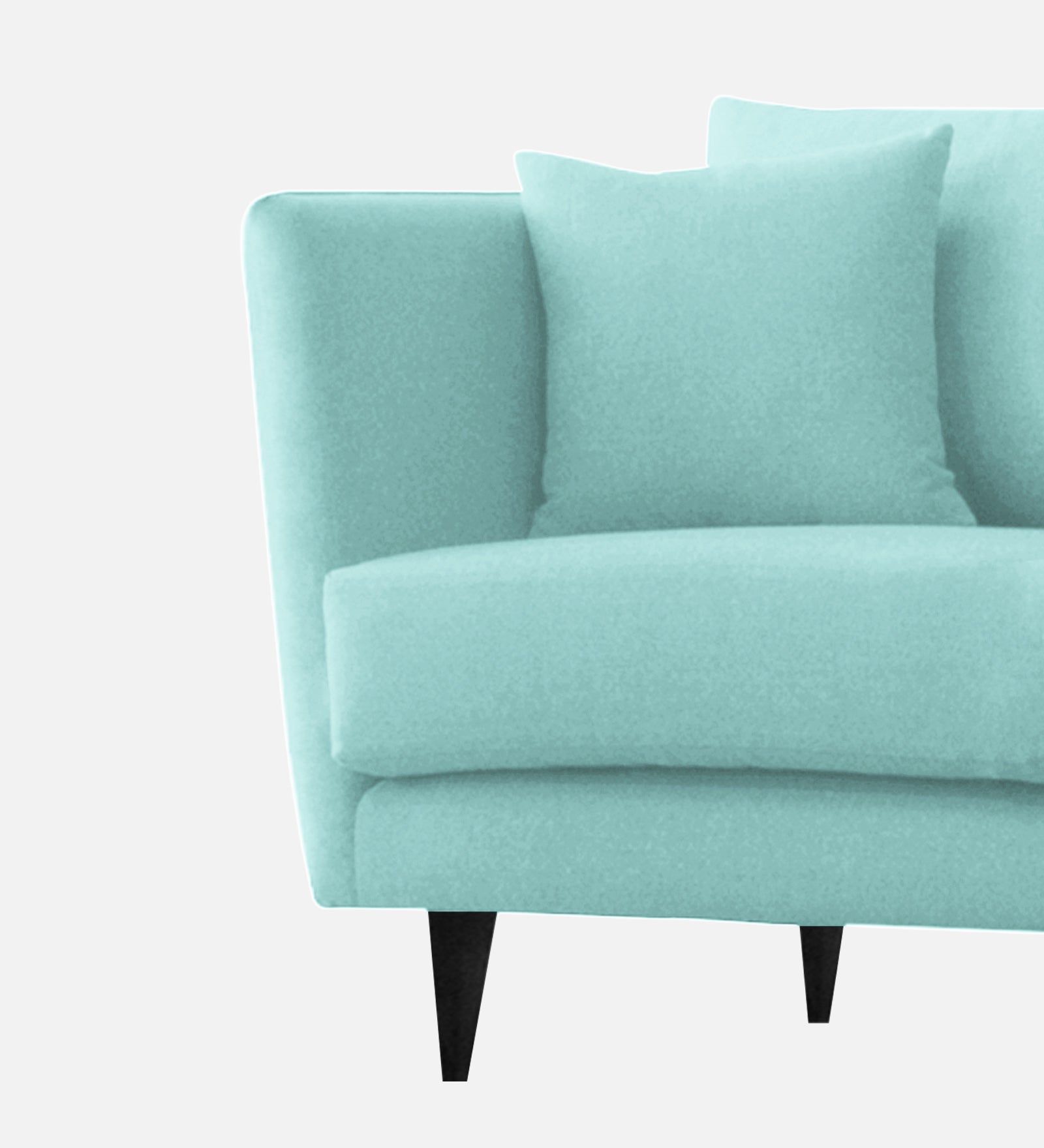 Norway Velvet 1 Seater Sofa In Barmunda Aqua Colour - Febonic Living