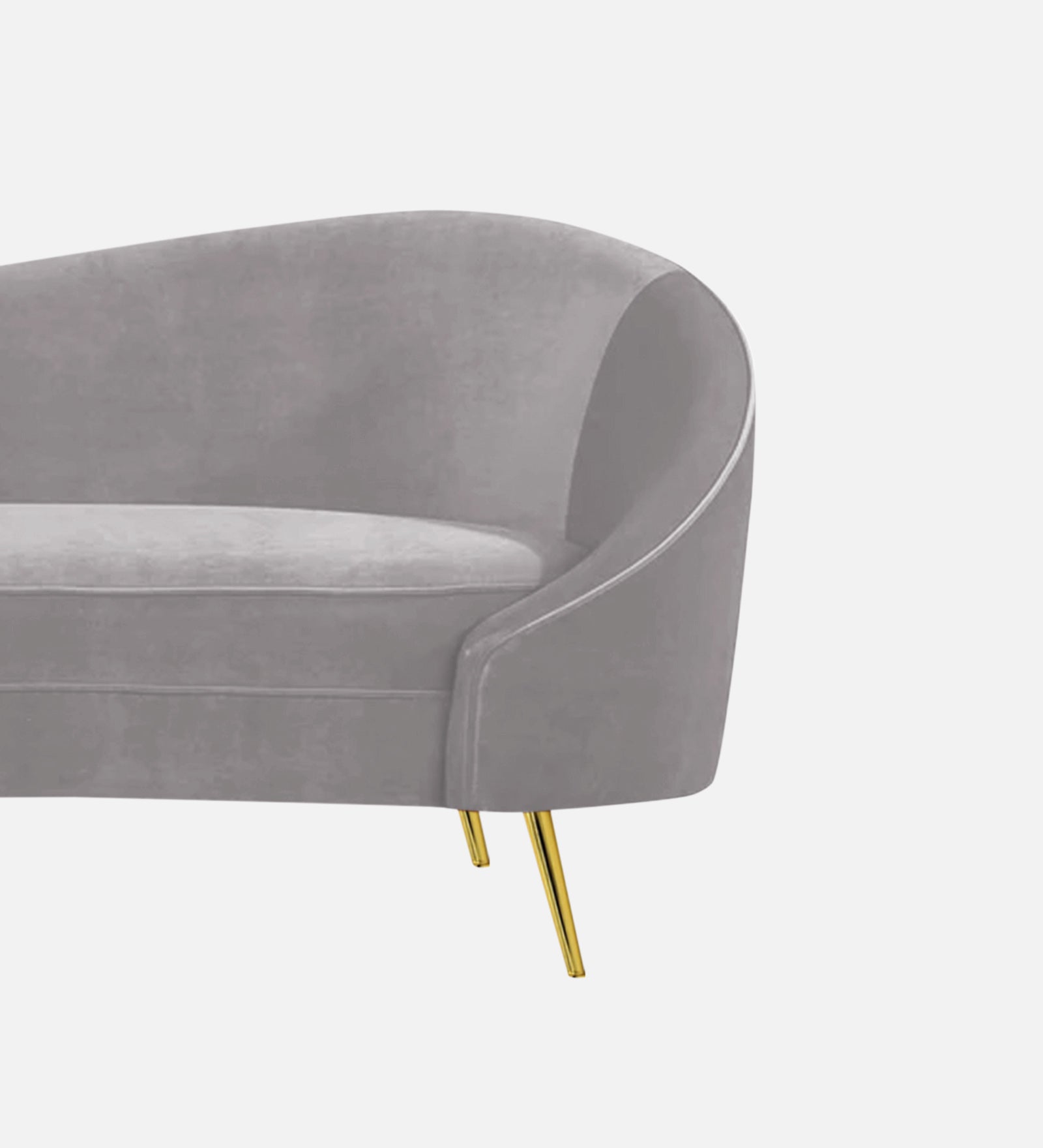 Cely Velvet LHS Chaise Lounger In Concrete Grey Colour - Febonic Living