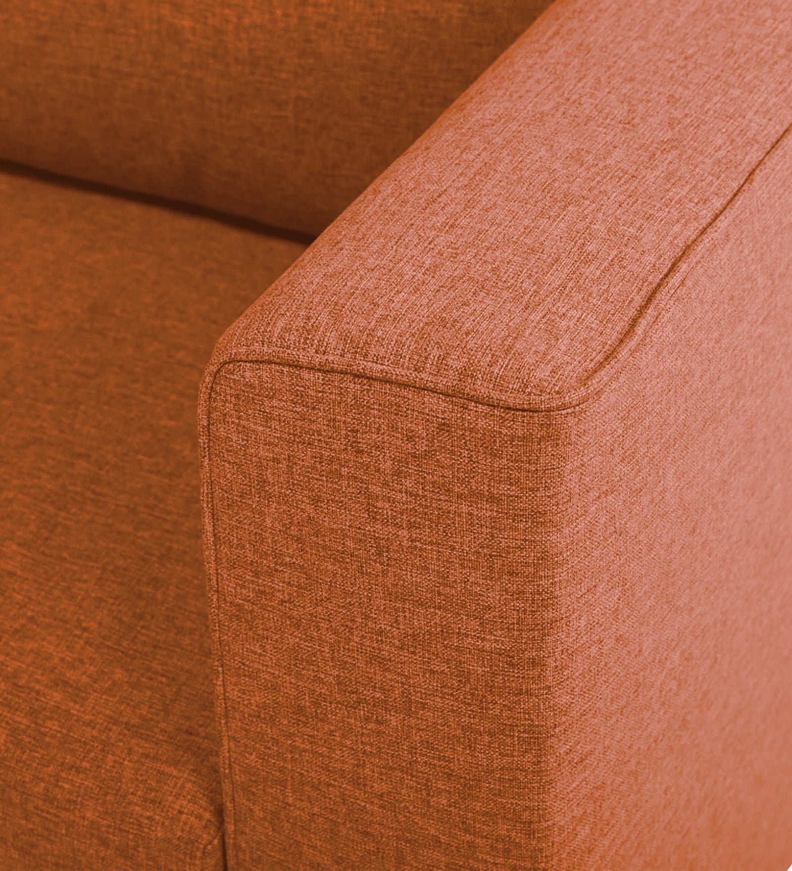 Kenia Fabric 1 Seater Foldable Sofa Cum Bed In Vivid Orange Colour - Febonic Living