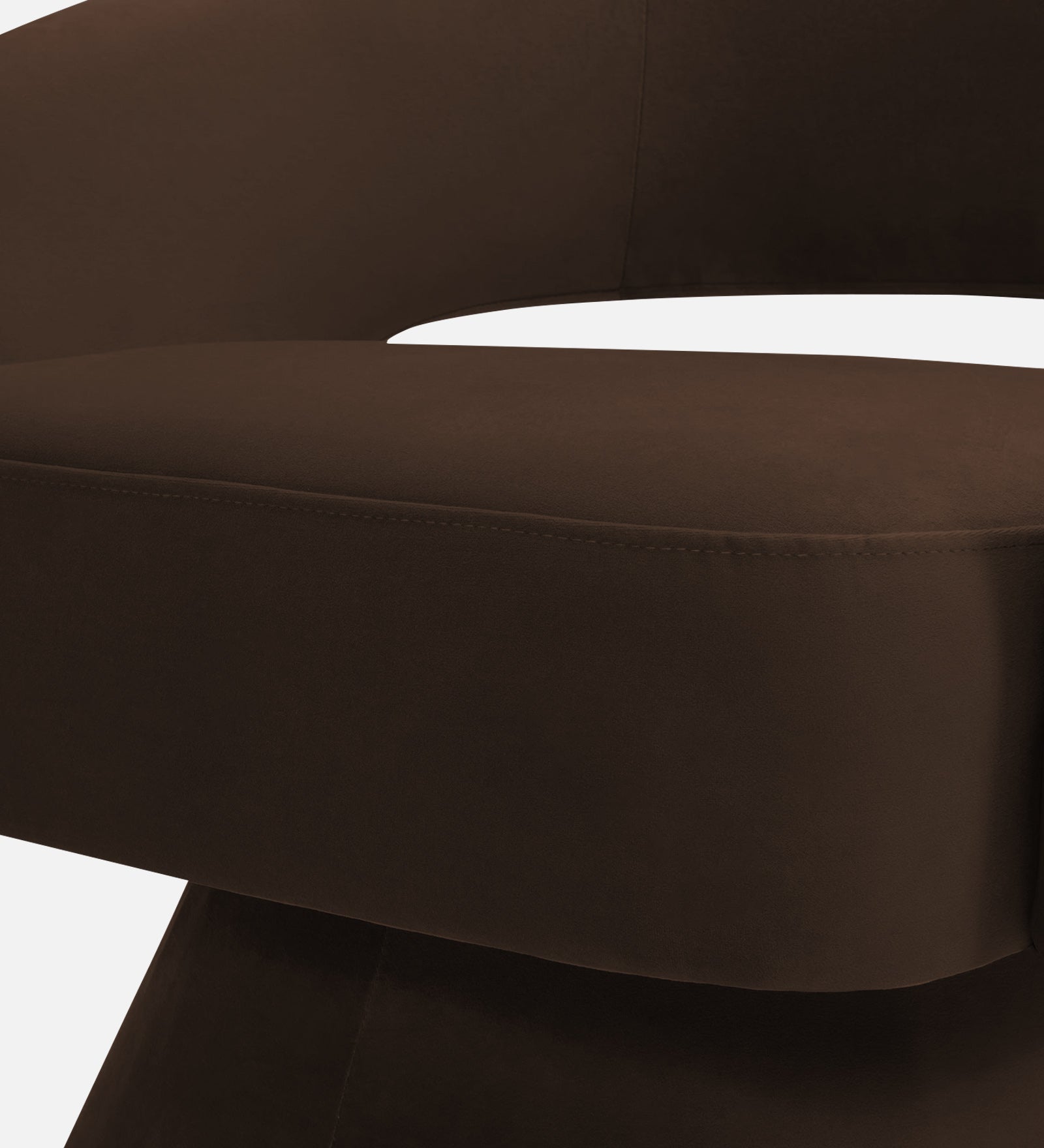 Pendra Velvet Swivel Chair In Cholocate Brown Colour - Febonic Living