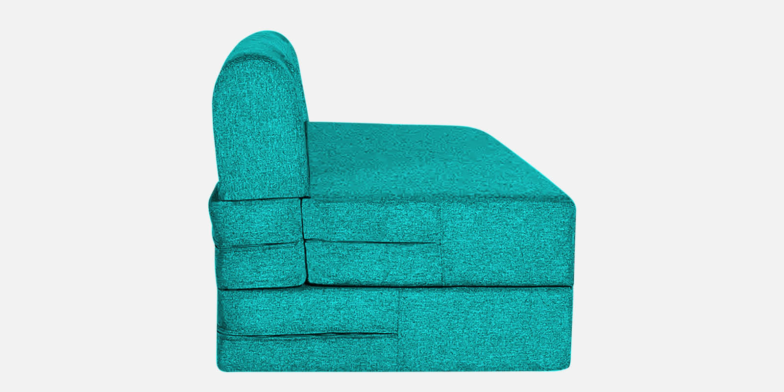 Fleepy Fabric 3 Seater Foldable Sofa Cum Bed In Sea Green Colour - Febonic Living