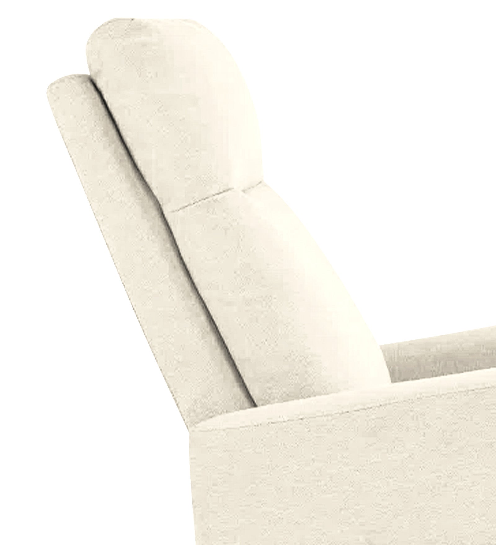 Zura Fabric 1 Seater Rotating Motorized Recliner In Ivory Cream Colour - Febonic Living