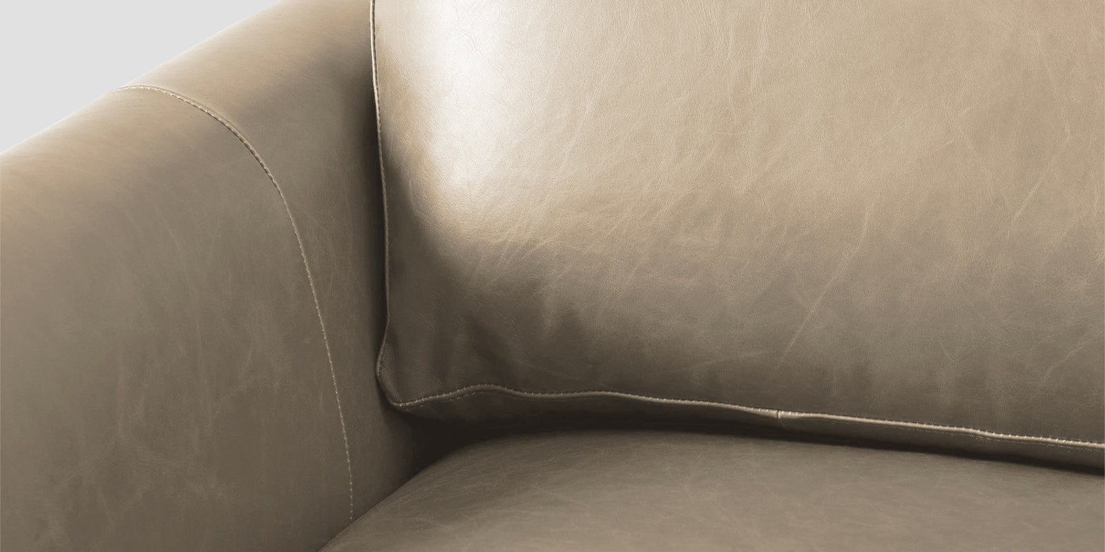 Sterio Leatherette 2 Seater Sofa In Tan Beige Colour - Febonic Living