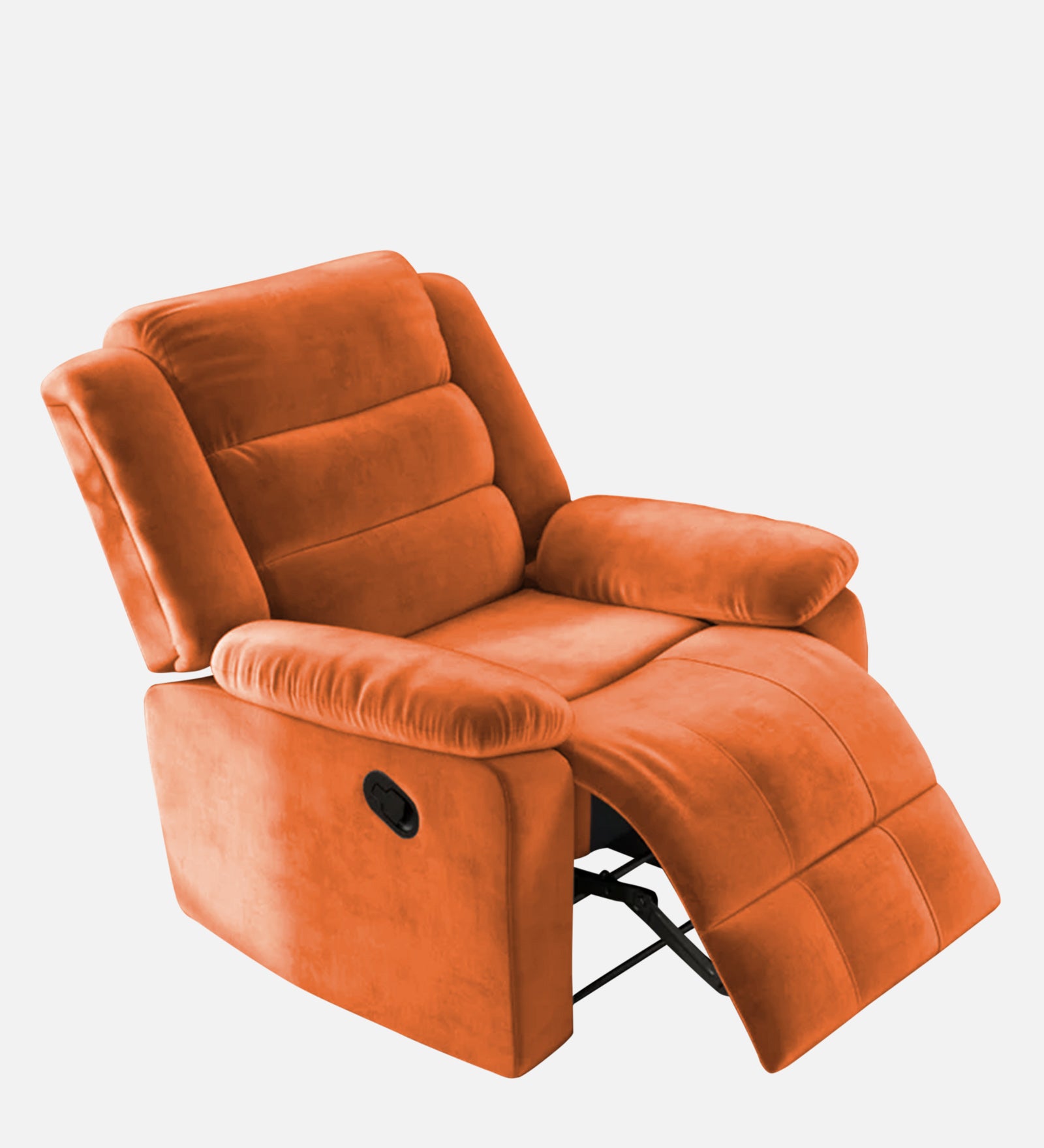 Erra Fabric 1 Seater Motorized Recliner In Vivid Orange Colour - Febonic Living