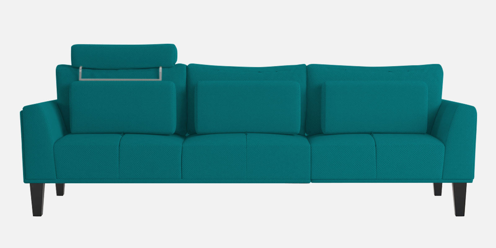 Como Fabric RHS Sectional Sofa (3+Lounger) in Sea Green Colour