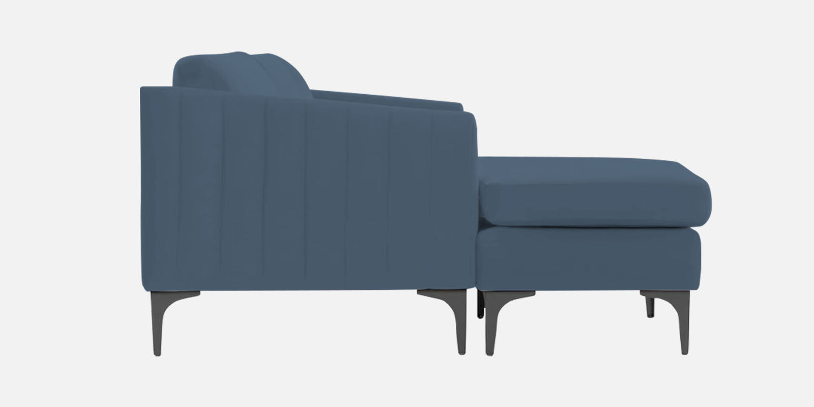 Haru Fabric LHS Sectional Sofa (2+Lounger) In Oxford Blue Colour - Febonic Living