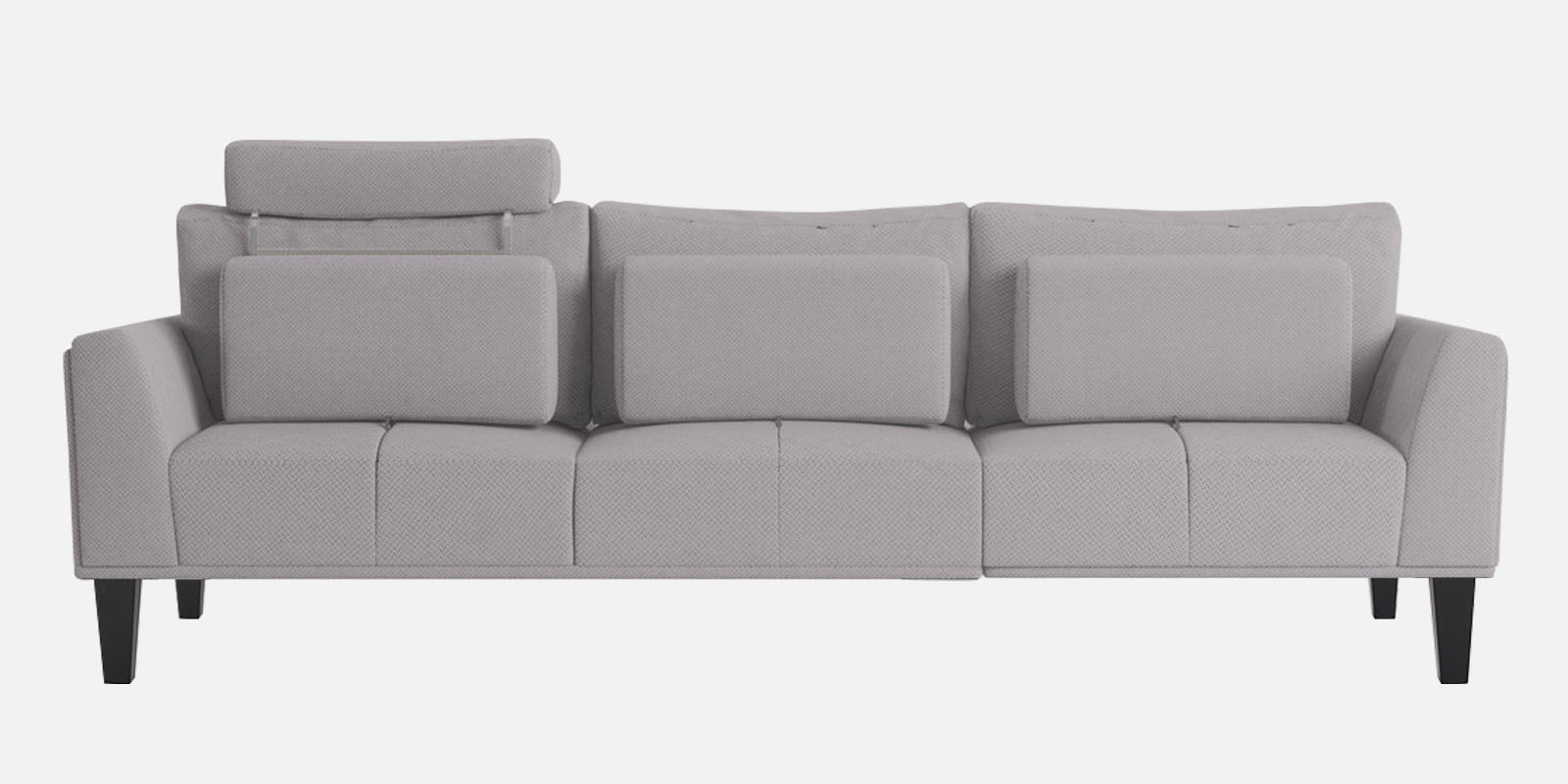 Como Fabric RHS Sectional Sofa (3+Lounger) In Lit Grey Colour - Febonic Living