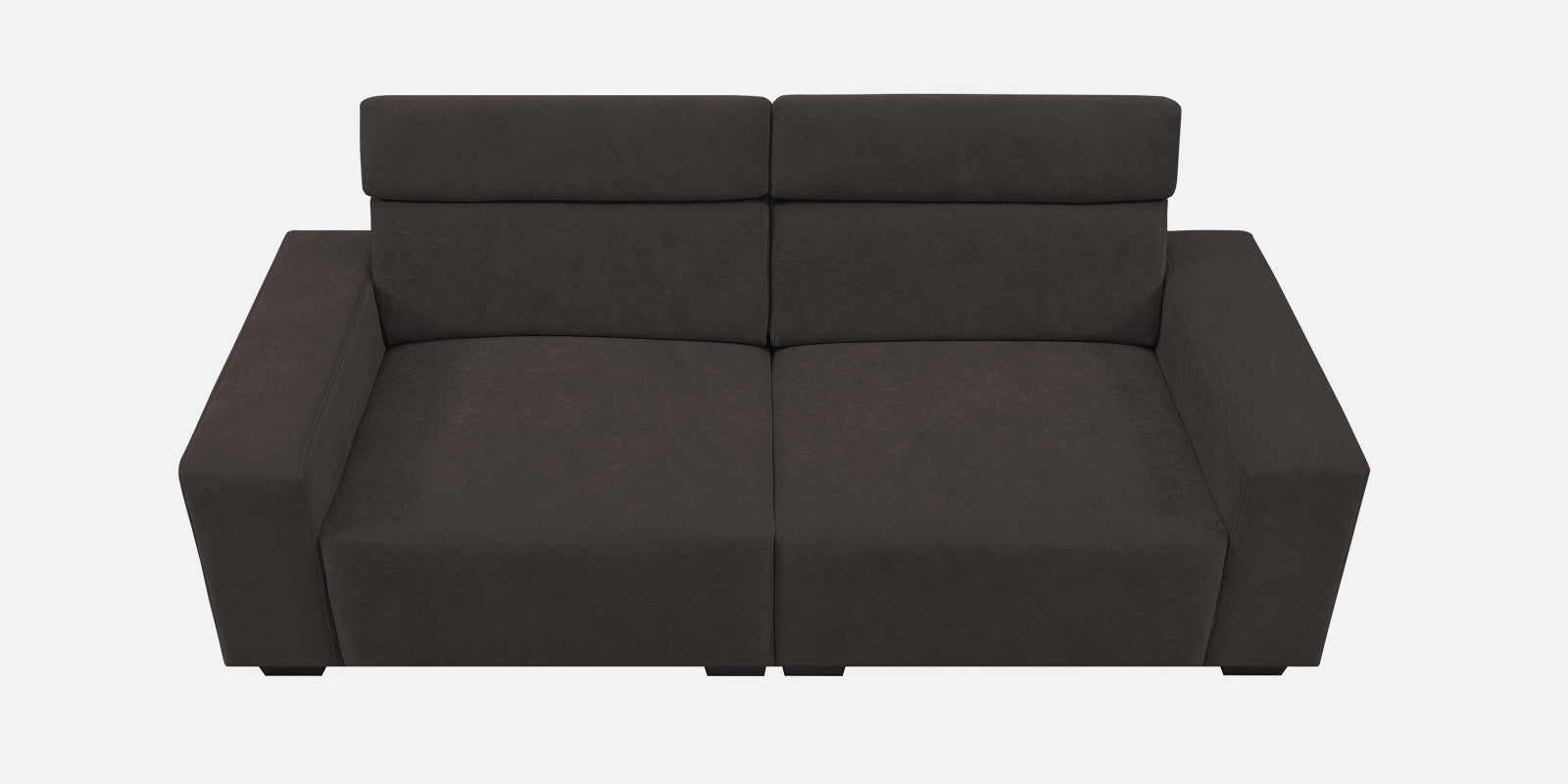 Hiro Fabric 2 Seater Sofa In Coal Brown Colour - Febonic Living