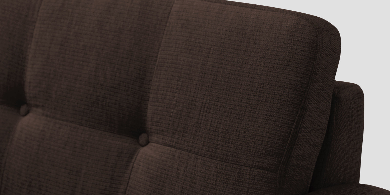 Noha Fabric 3 Seater Sofa In Coffee Brown Colour