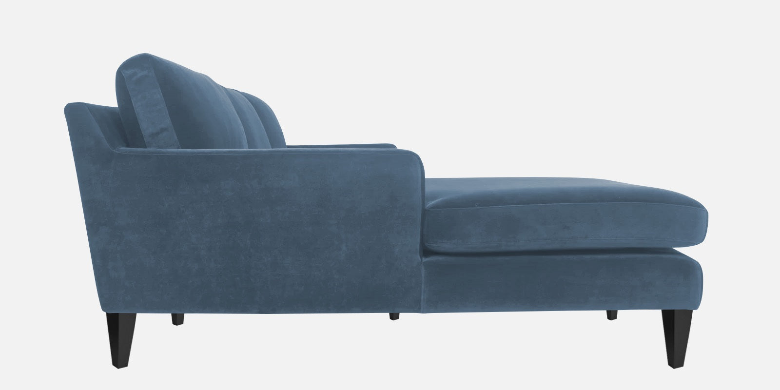 Jones Velvet RHS Sectional Sofa (3+Lounger) In Oxford Blue Colour - Febonic Living
