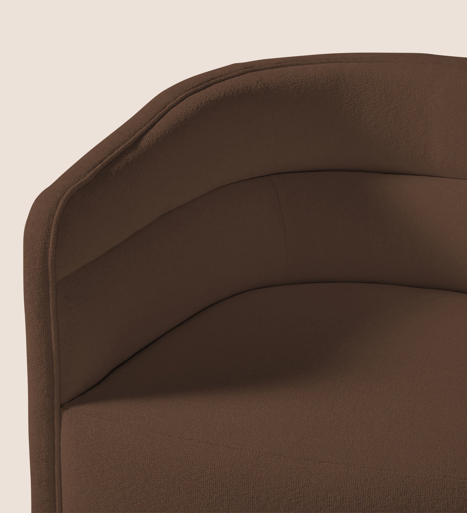 Ria Fabric Swivel Chair in Ash Brown Colour