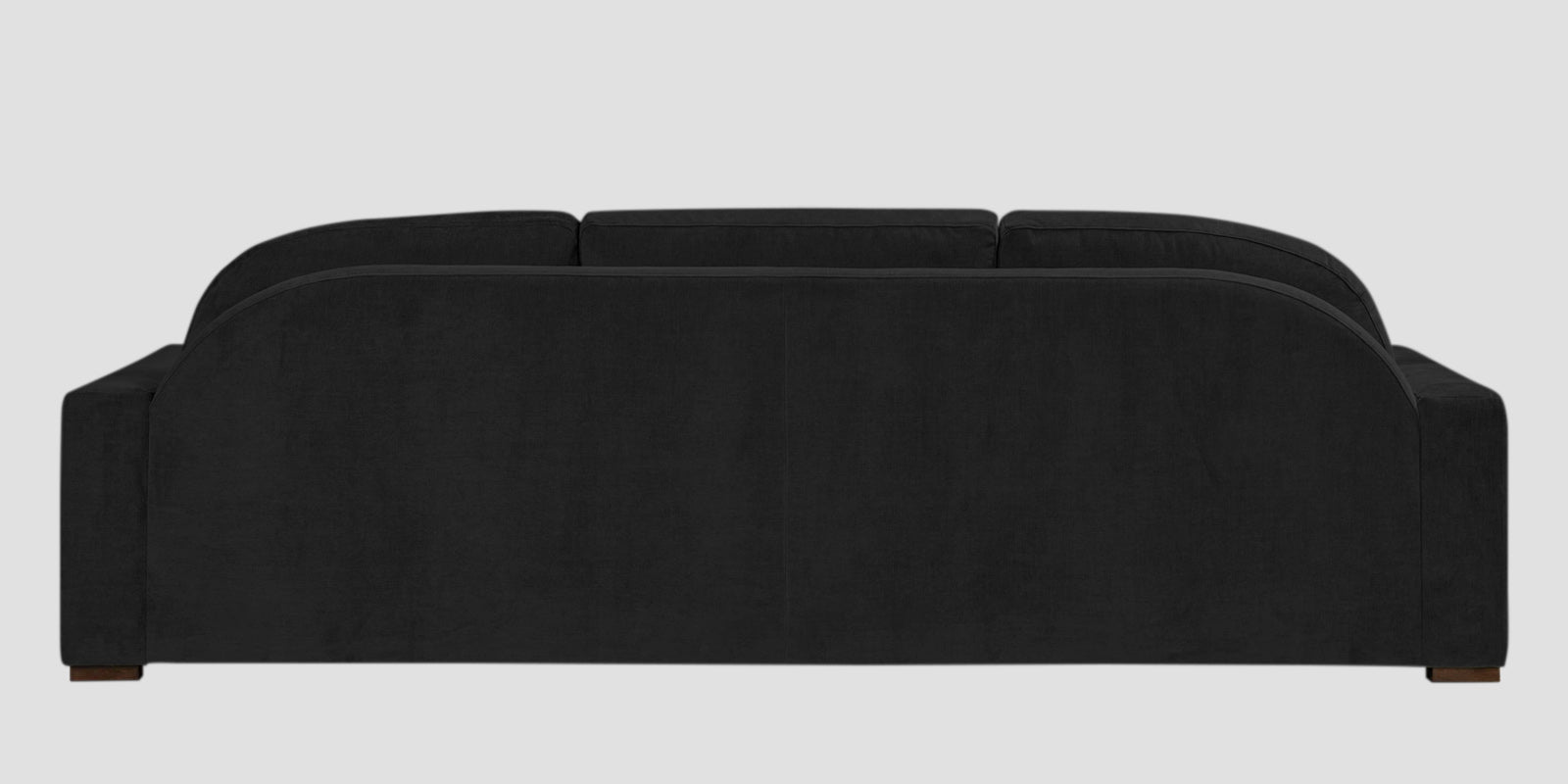 Dara Fabric 3 Seater Sofa In Zed Black Colour - Febonic Living