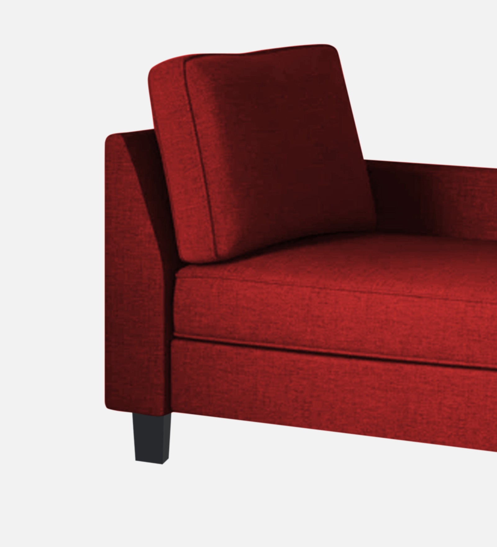 Harry Fabric RHS Chaise Lounger in Blood Maroon Colour