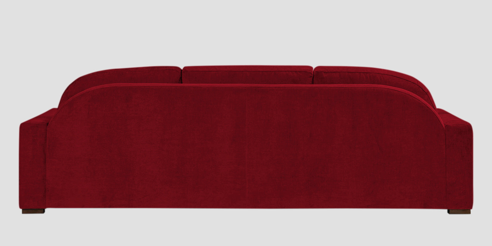 Dara Fabric 3 Seater Sofa In Ruby Red Colour