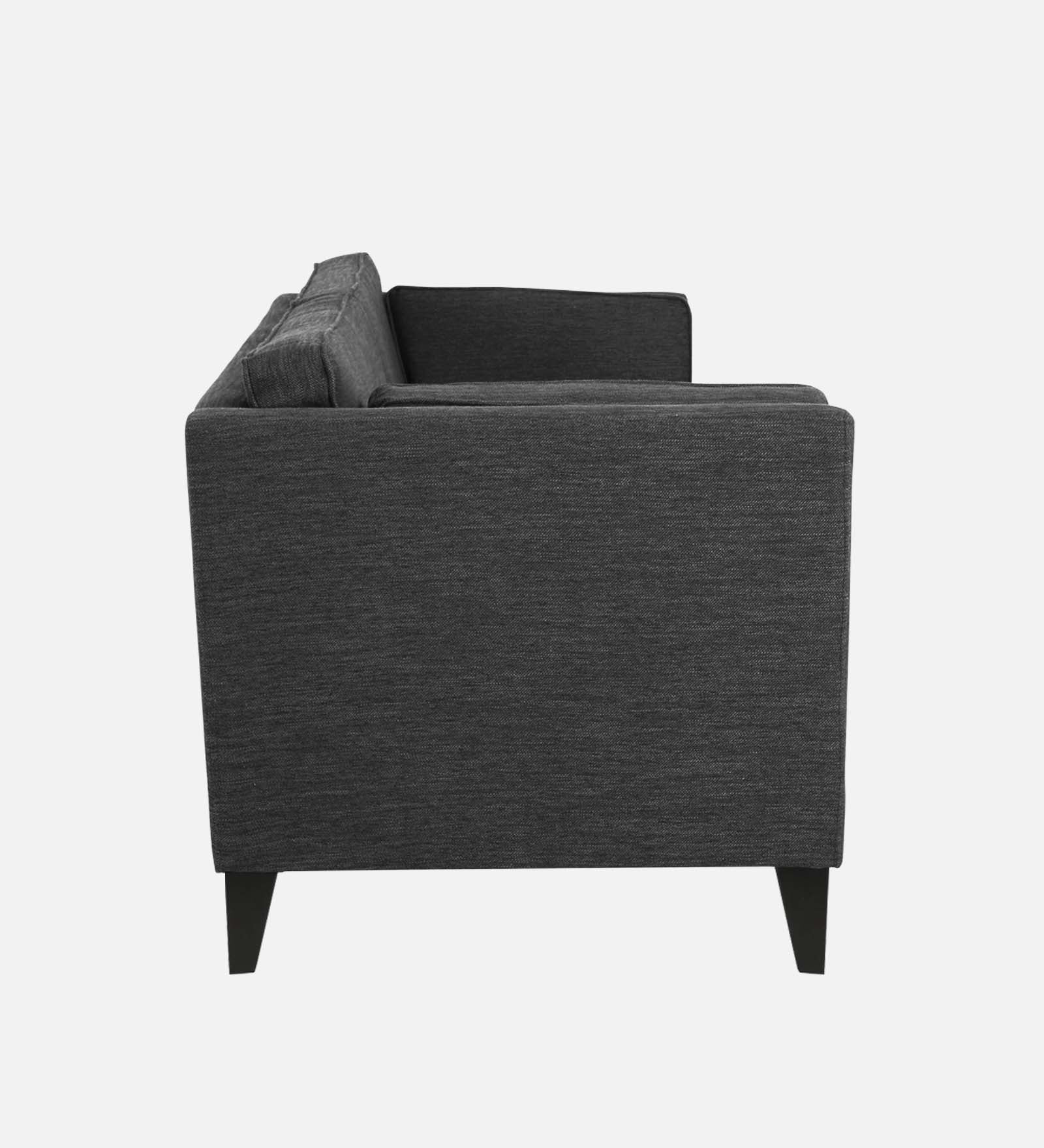 Nigar Fabric 1 Seater Sofa in Charcoal Grey Colour