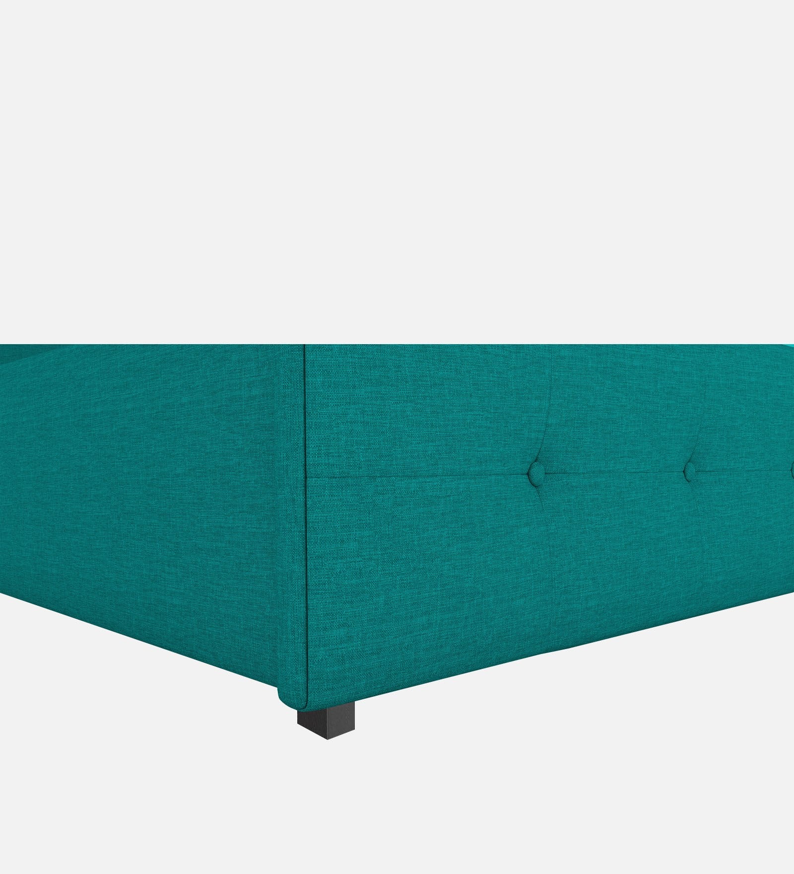 Lido Fabric King Size Bed In Sea Green Colour With Drawer Storage - Febonic Living