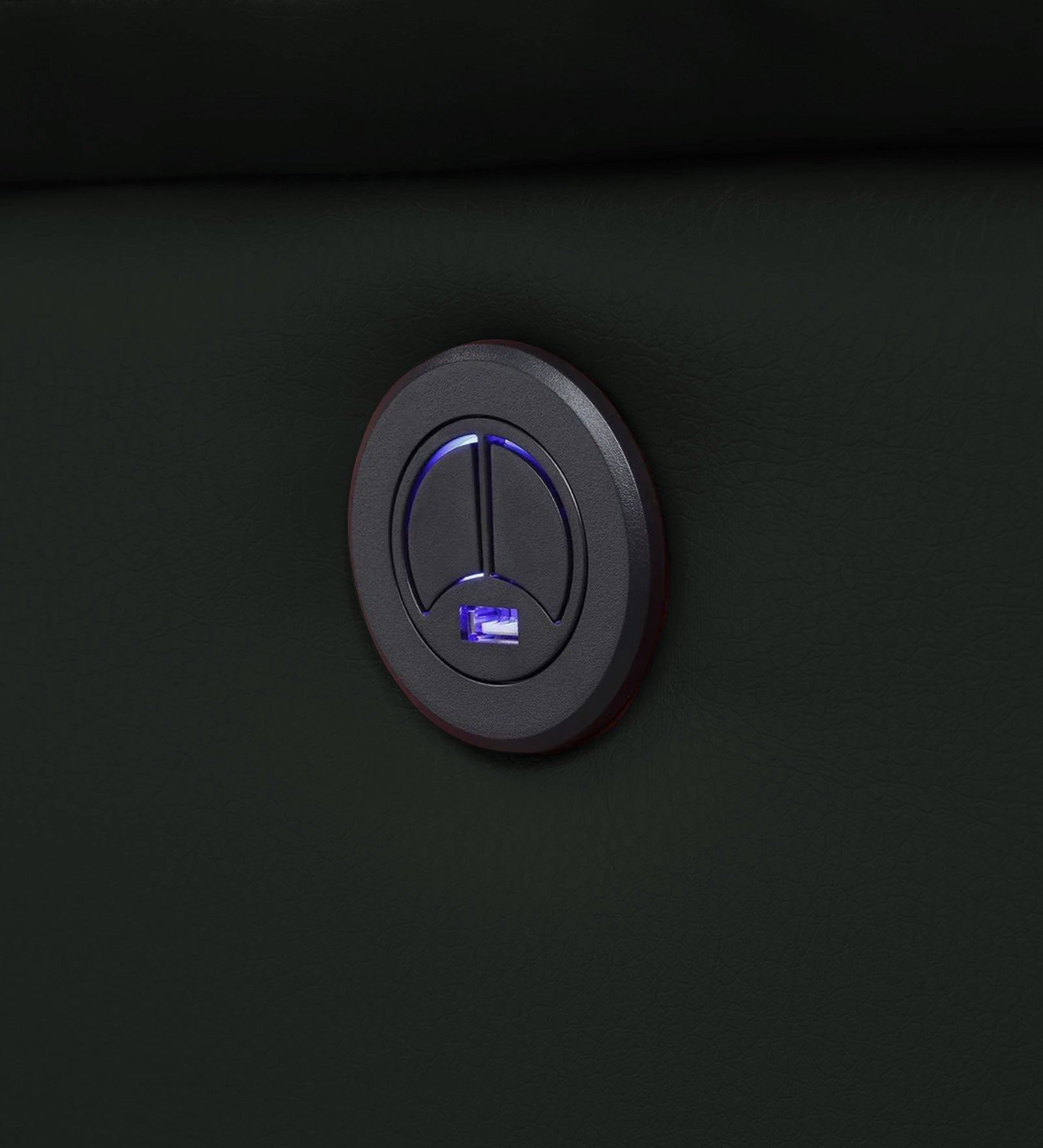 Santo Leatherette 1 Seater Motorized Recliner In Dark Green Leather Finish - Febonic Living