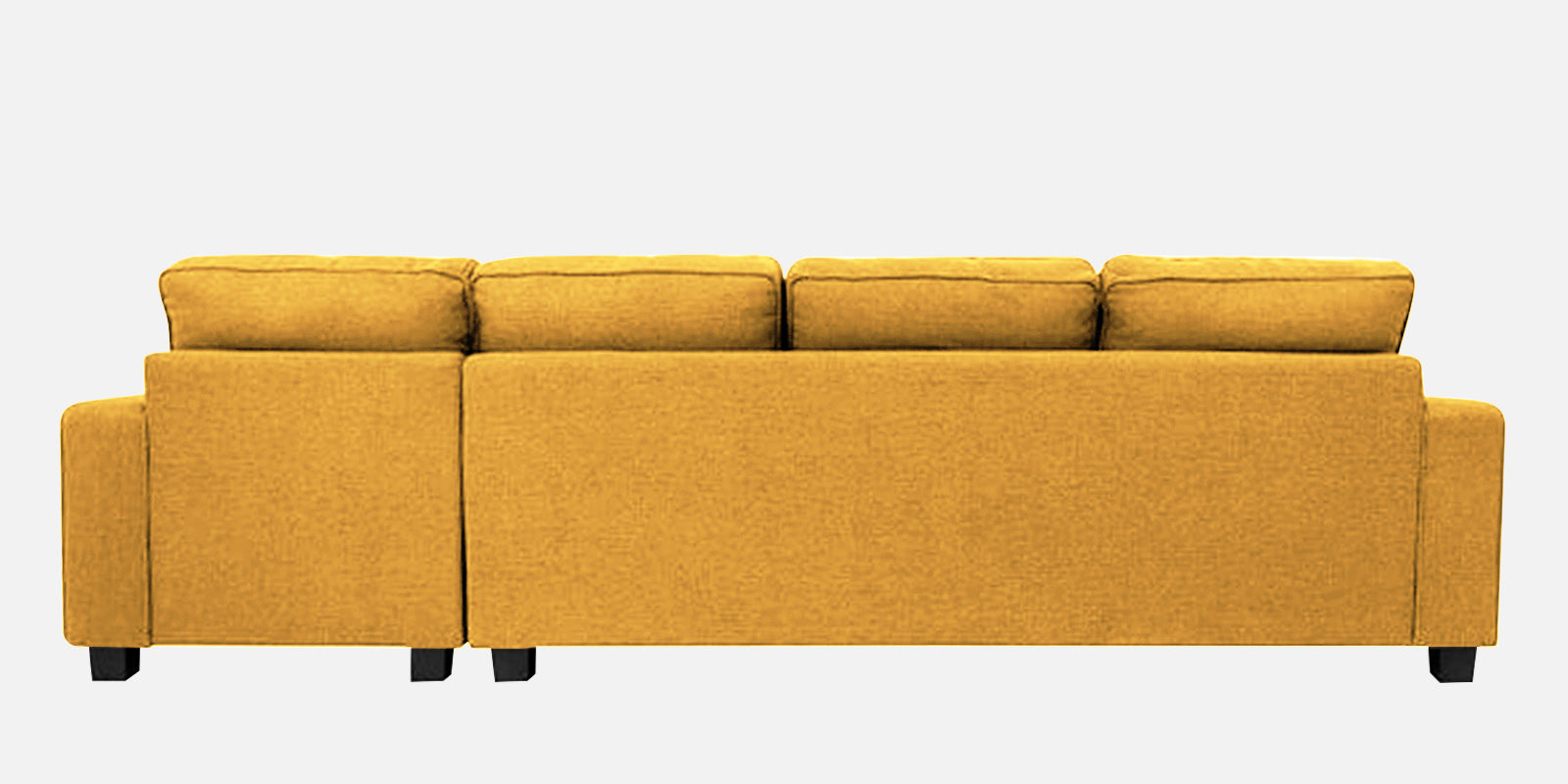 Ladybug Fabric RHS Sectional Sofa (3+Lounger) In Bold Yellow Colour - Febonic Living