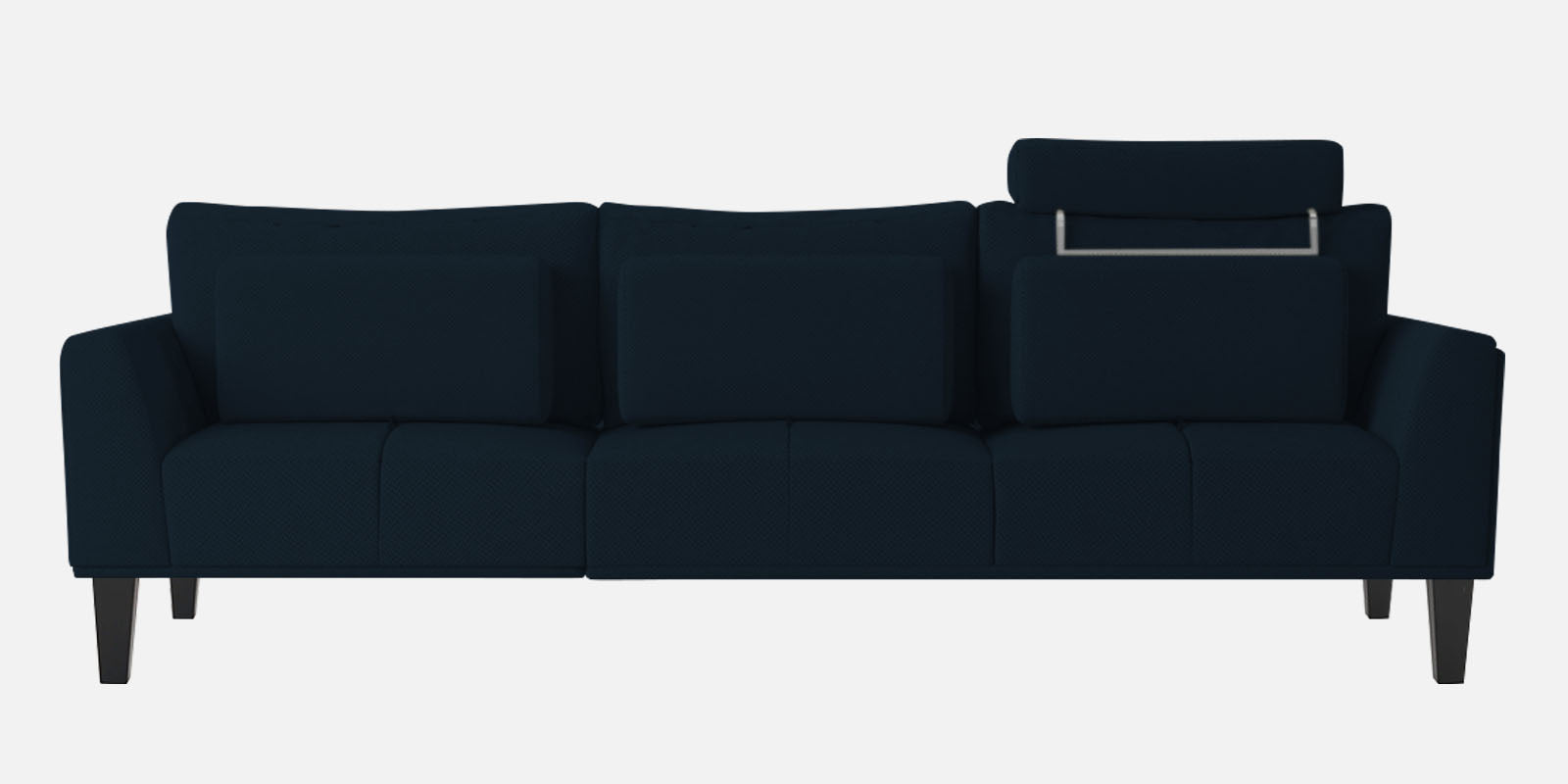 Como Fabric LHS Sectional Sofa (3+Lounger) In Denim Blue Colour - Febonic Living