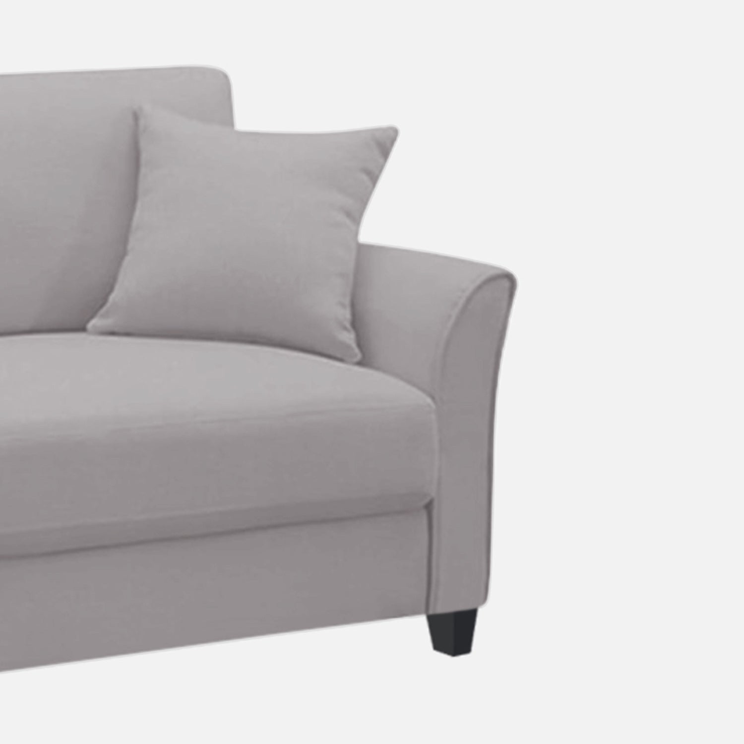 Daroo Velvet 1 Seater Sofa In Concrete Grey Colour