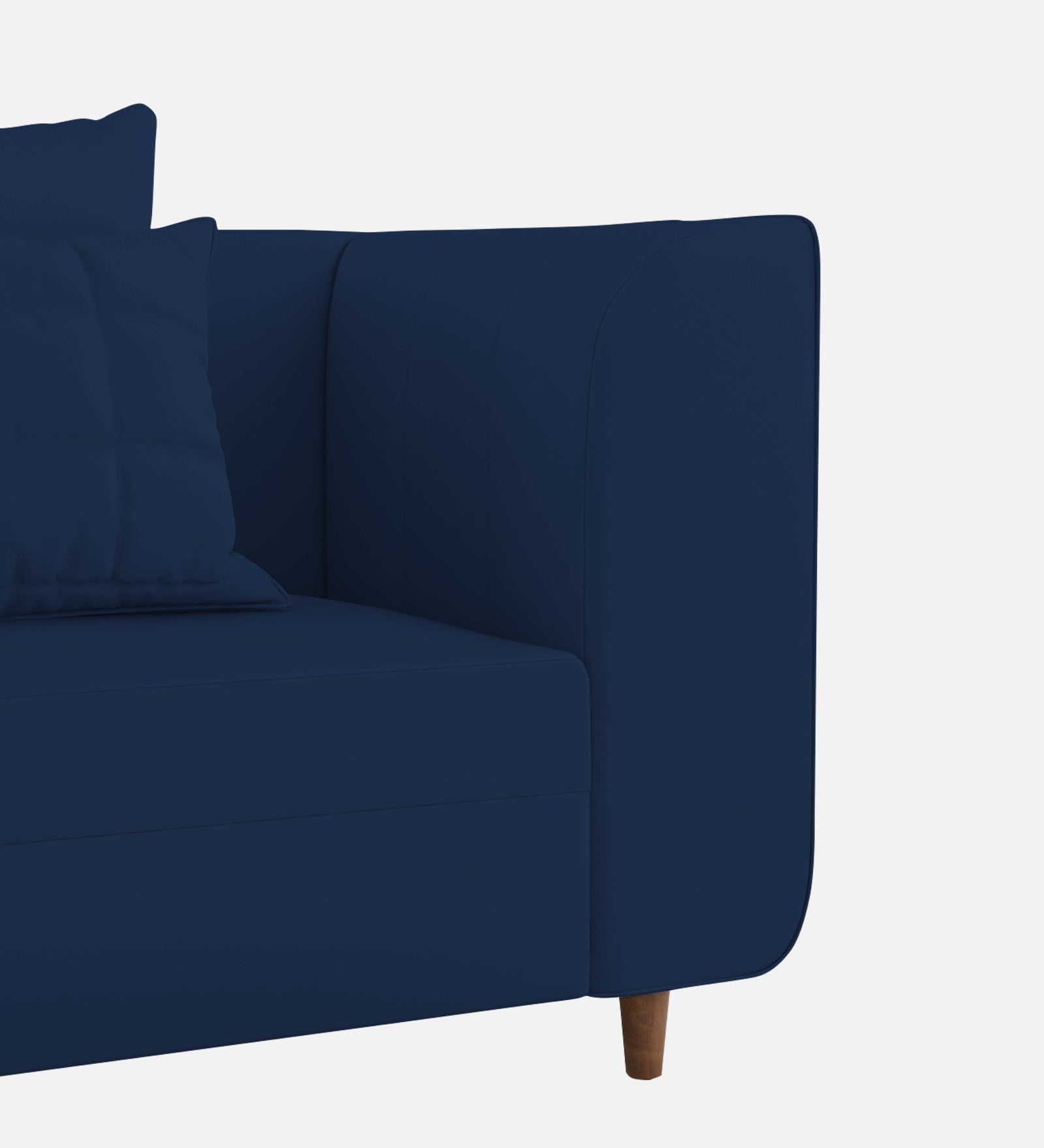 Sumo Velvet 1 Seater Sofa In Imperial Blue Colour - Febonic Living