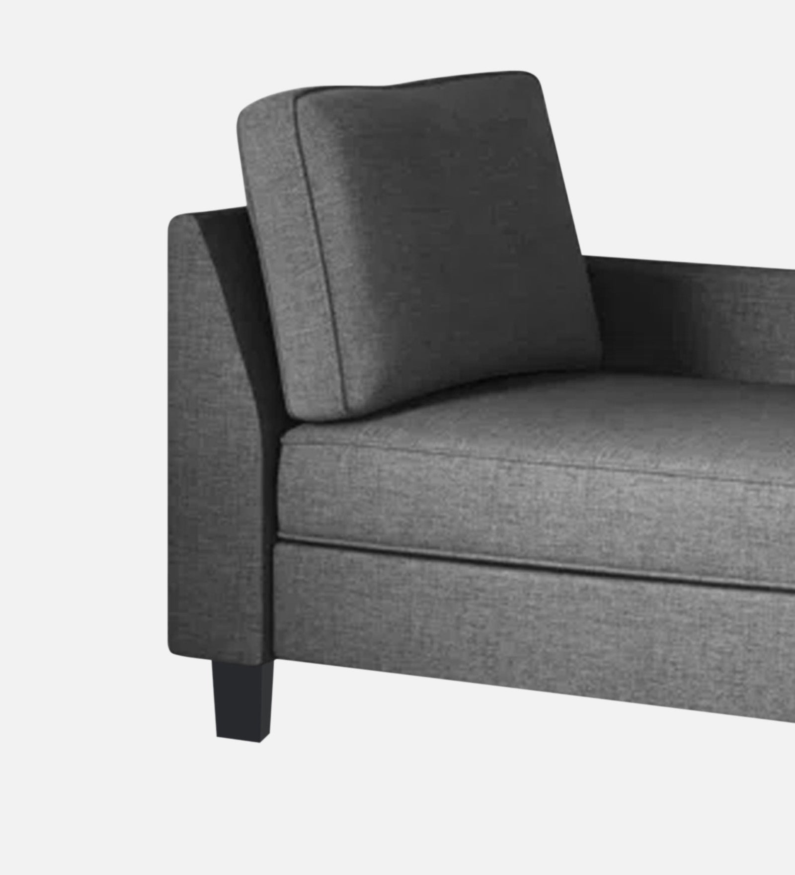 Harry Fabric RHS Chaise Lounger In Charcoal Grey Colour - Febonic Living