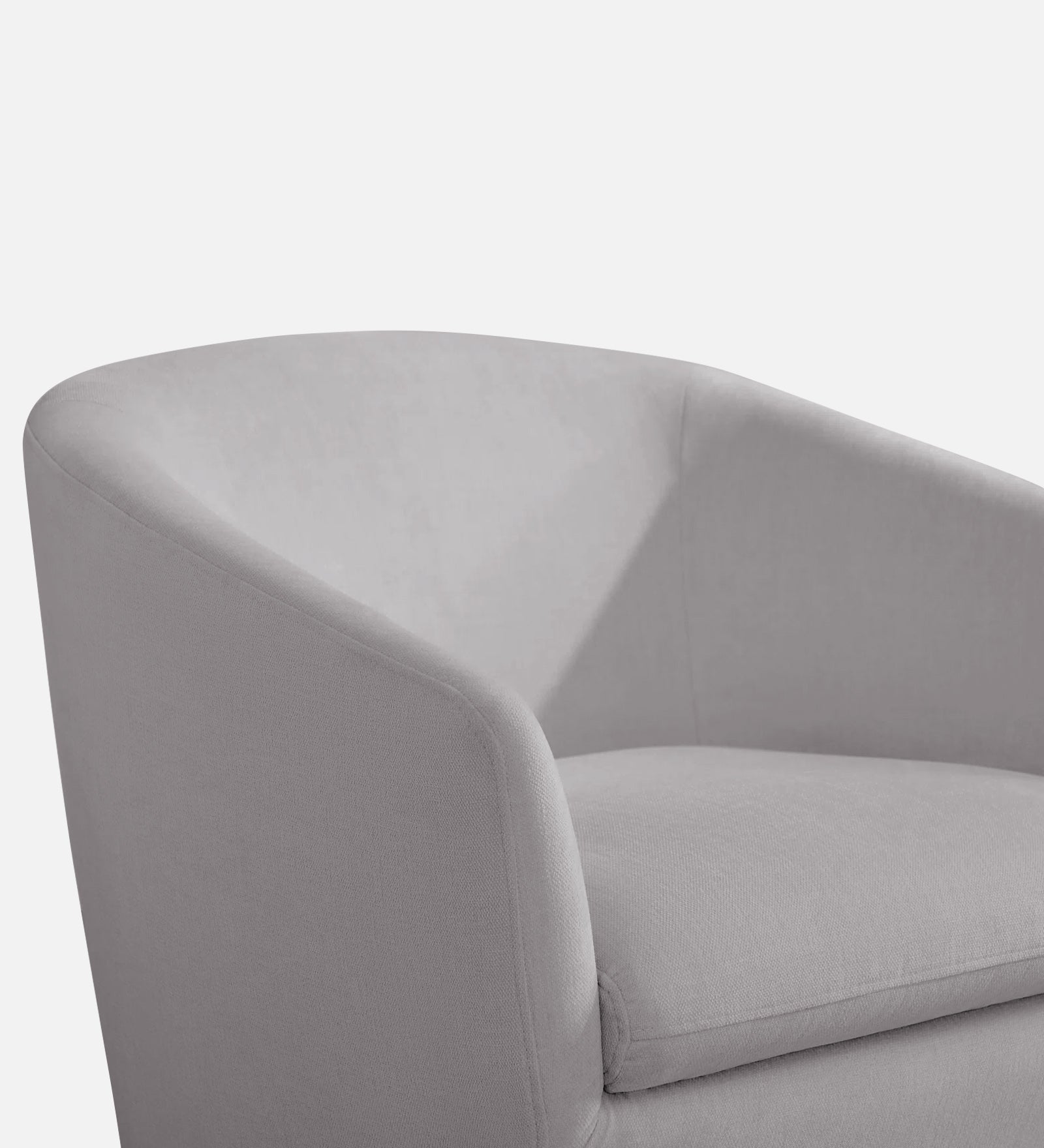 Haddie Velvet Swivel Chair In Concrete Grey Colour - Febonic Living