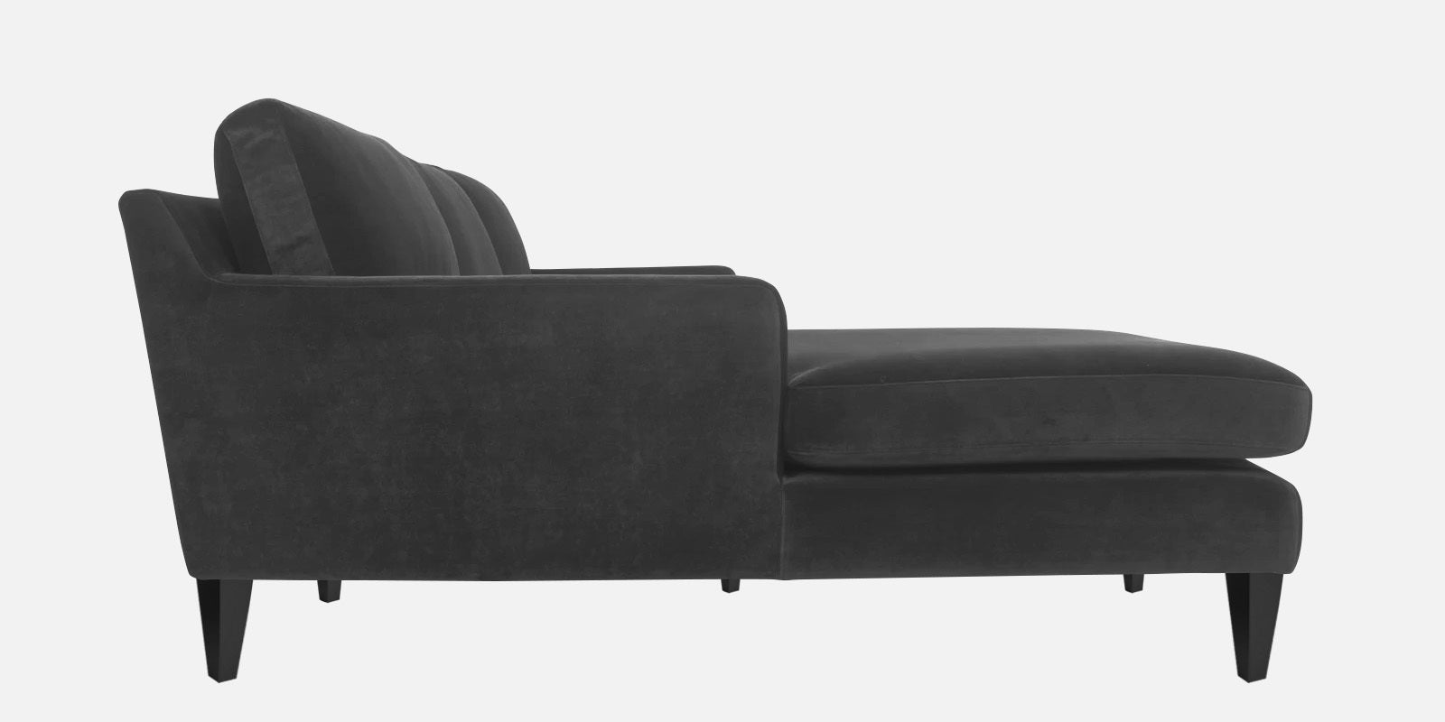 Jones Velvet RHS Sectional Sofa (3+Lounger) In Hory Grey Colour - Febonic Living