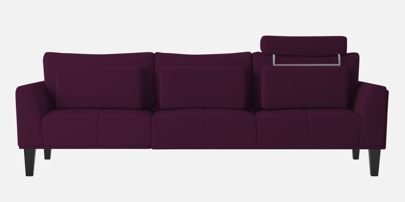 Como Fabric LHS Sectional Sofa (3+Lounger) In Greek Purple Colour - Febonic Living