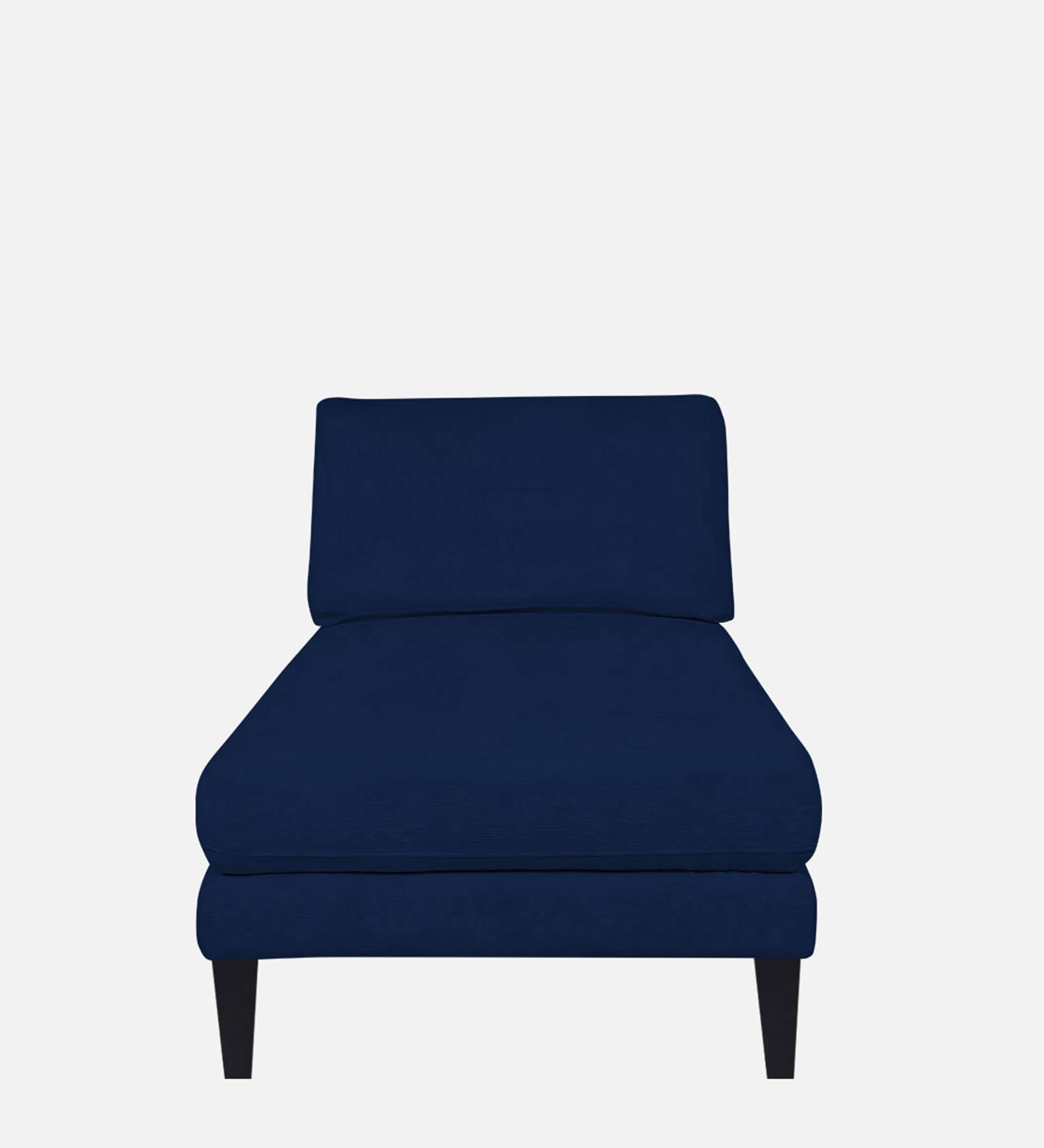 Nadia Fabric Armless Chaise Lounger In Royal blue Colour - Febonic Living