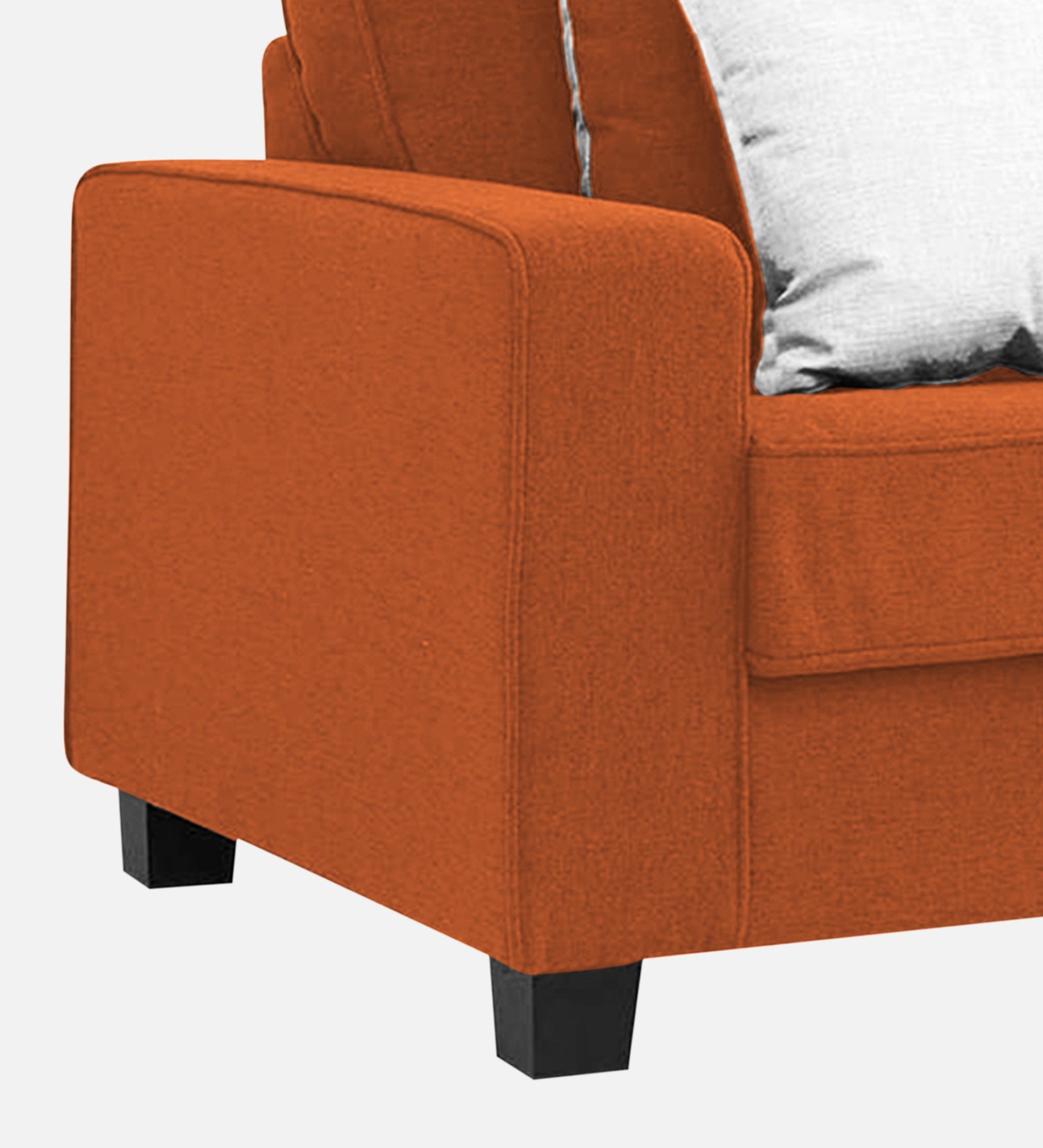 Ladybug Fabric 1 Seater Sofa In Vivid Orange Colour - Febonic Living