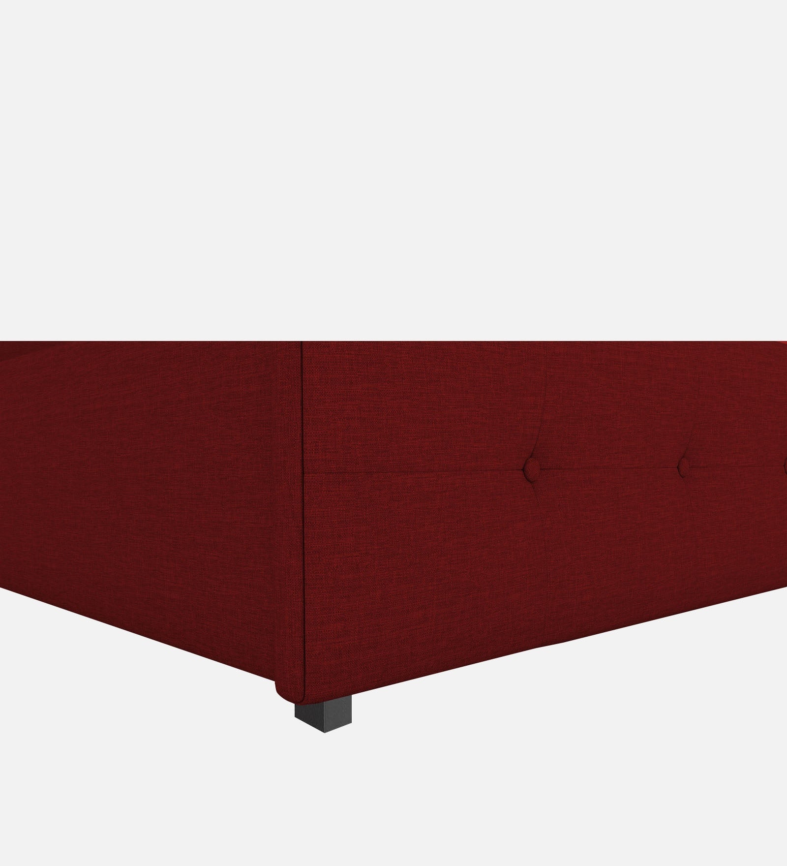 Lido Fabric King Size Bed In Blood Maroon Colour With Drawer Storage - Febonic Living
