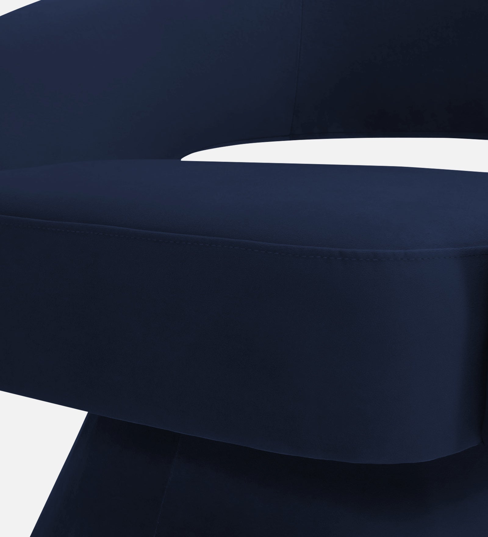 Pendra Velvet Swivel Chair In Indigo Blue Colour - Febonic Living