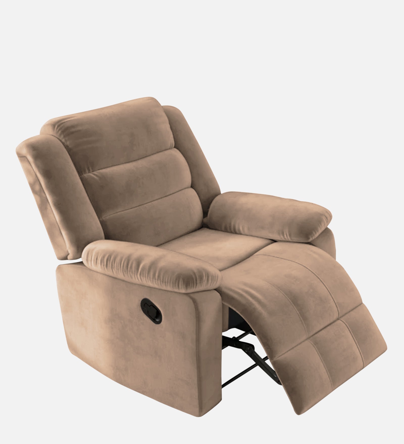 Erra Fabric 1 Seater Motorized Recliner In Cookie Beige Colour - Febonic Living