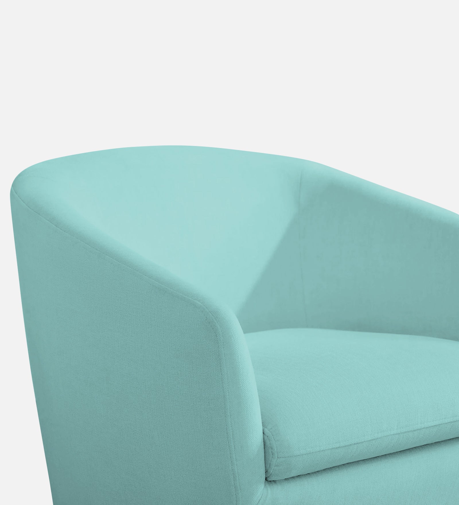 Haddie Velvet Swivel Chair In Barmunda Aqua Colour - Febonic Living