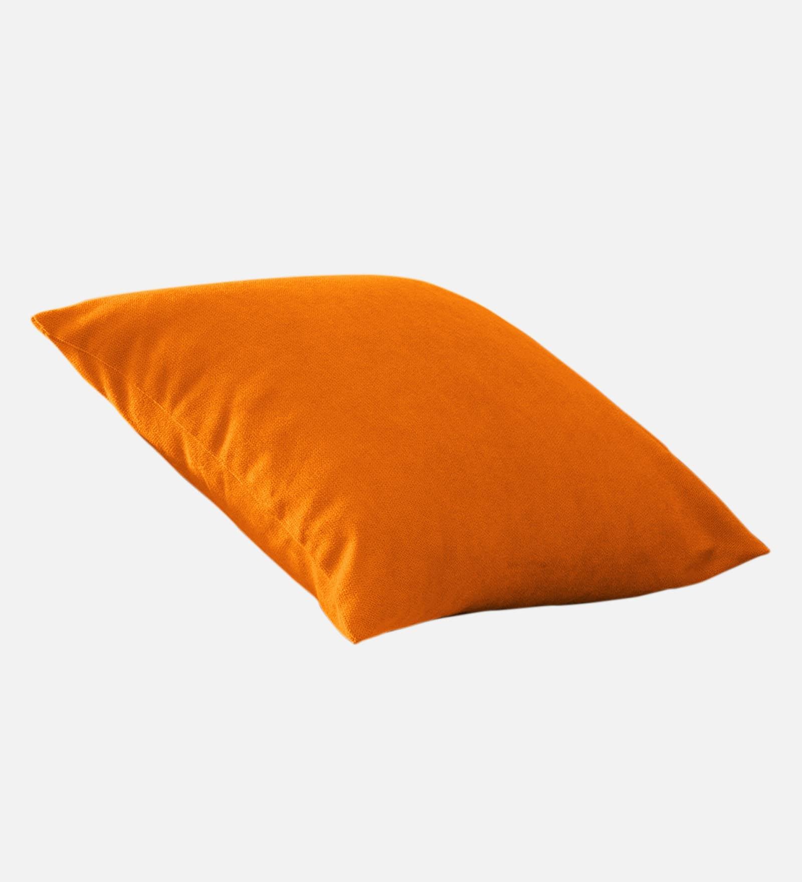 Kaya Fabric Geometric 20x20 inches Cushion + Covers (Pack of 2) In Vivid Orange Colour - Febonic Living