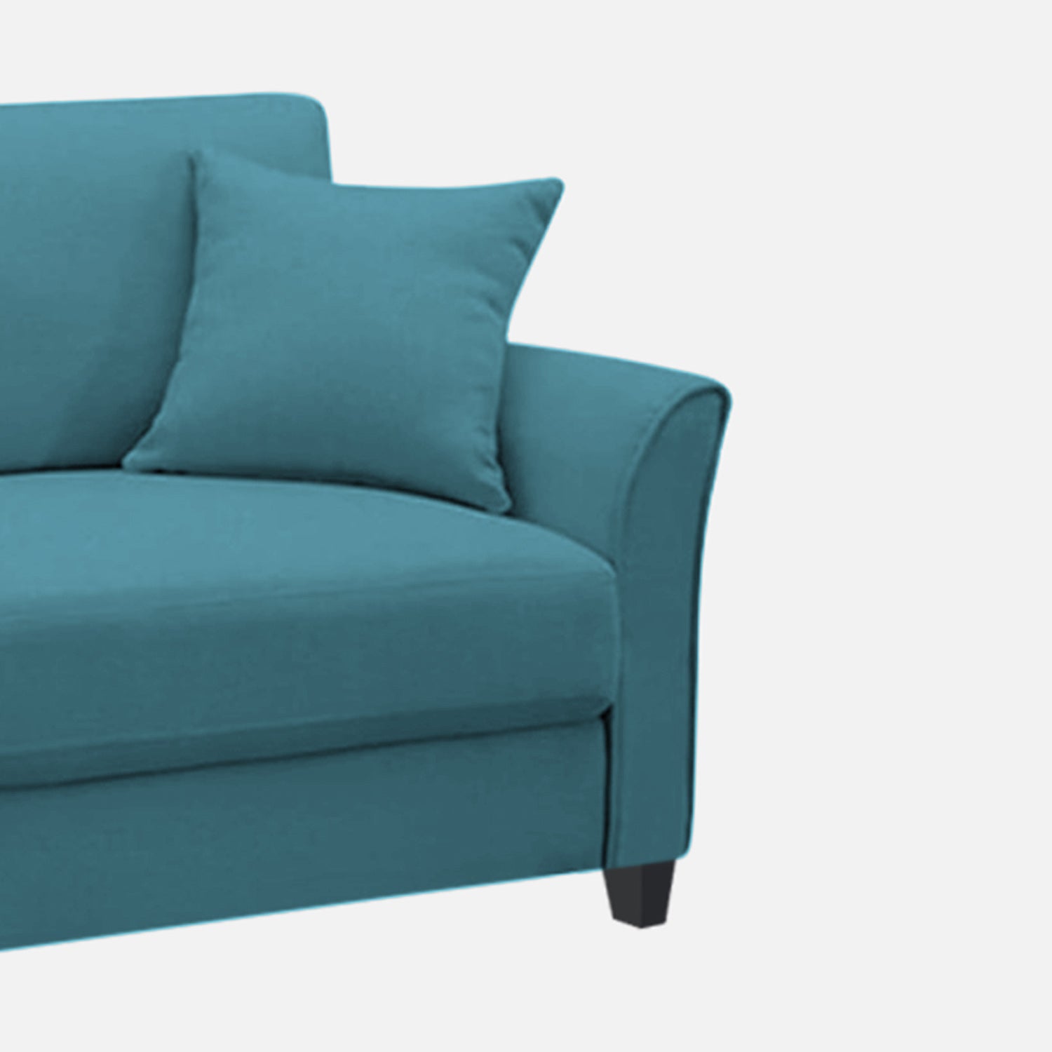 Daroo Velvet 1 Seater Sofa In Aqua Blue Colour - Febonic Living