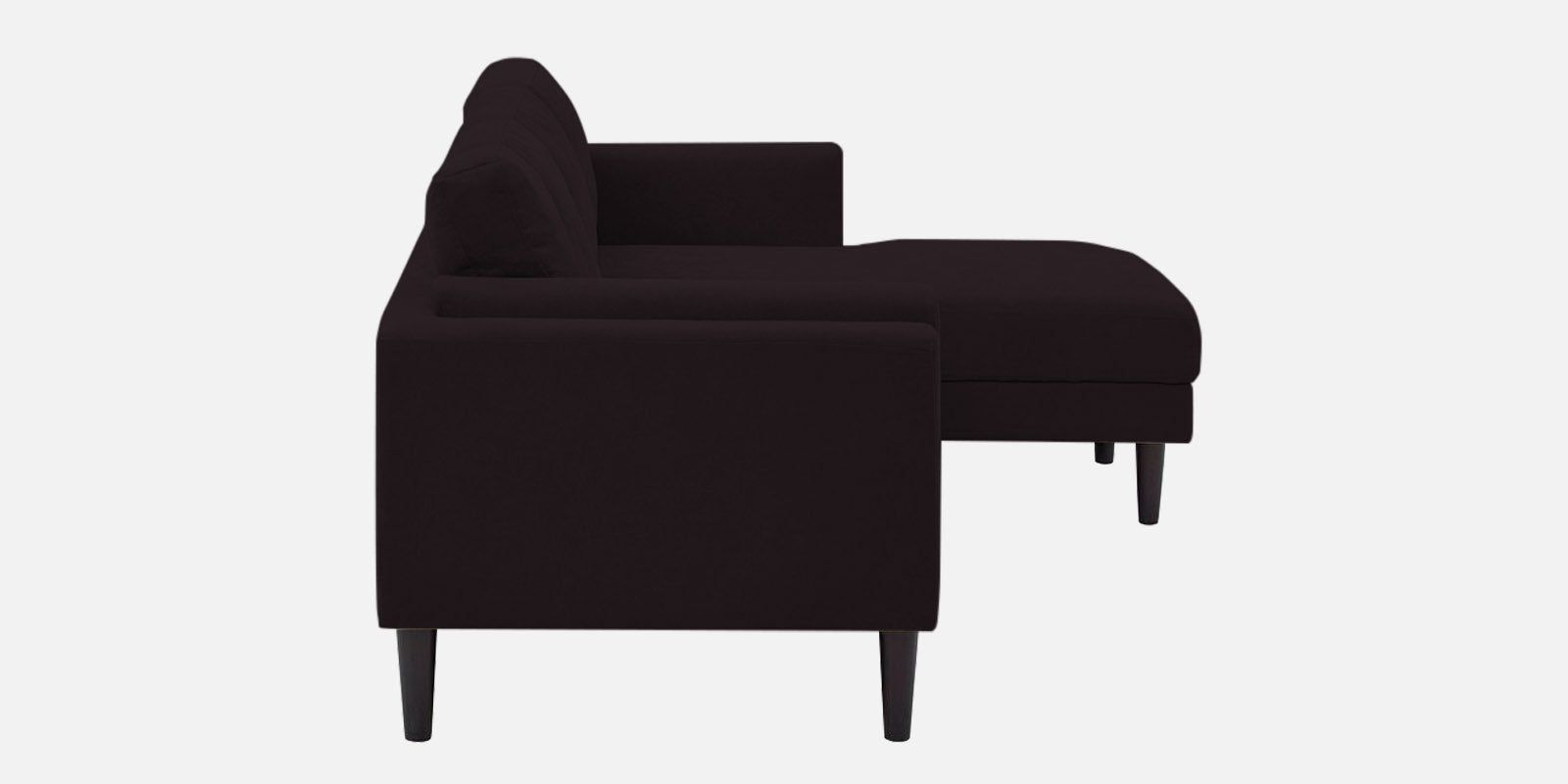 Creata Fabric LHS Sectional Sofa (3+Lounger) in Cara Brown Colour by Febonic